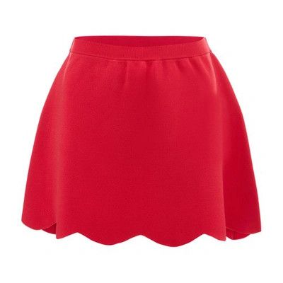 JW Anderson o1mle0325 Scalloped Hem Mini Skirt in Hot Pink Size 26" / US 2 / IT 38 - 6 Thumbnail