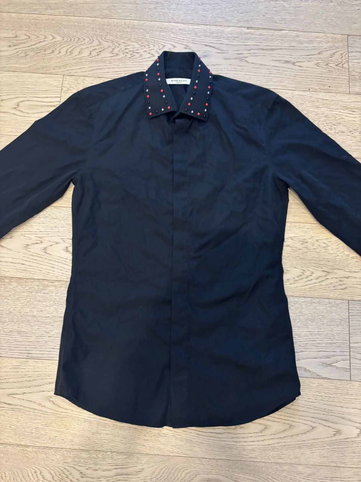 Givenchy Givenchy Studded Collar Long Sleeve Shirt Size 38 Mens Size US M / EU 48-50 / 2 - 2 Thumbnail