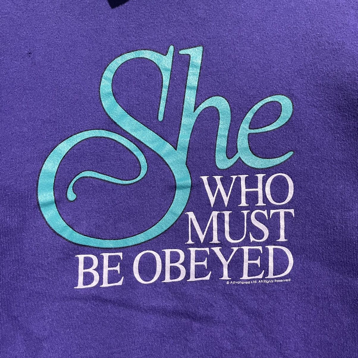 Jerzees Vintage 90s Jerzees Sweatshirt She Must Be Obeyed Size M / US 6-8 / IT 42-44 - 2 Thumbnail
