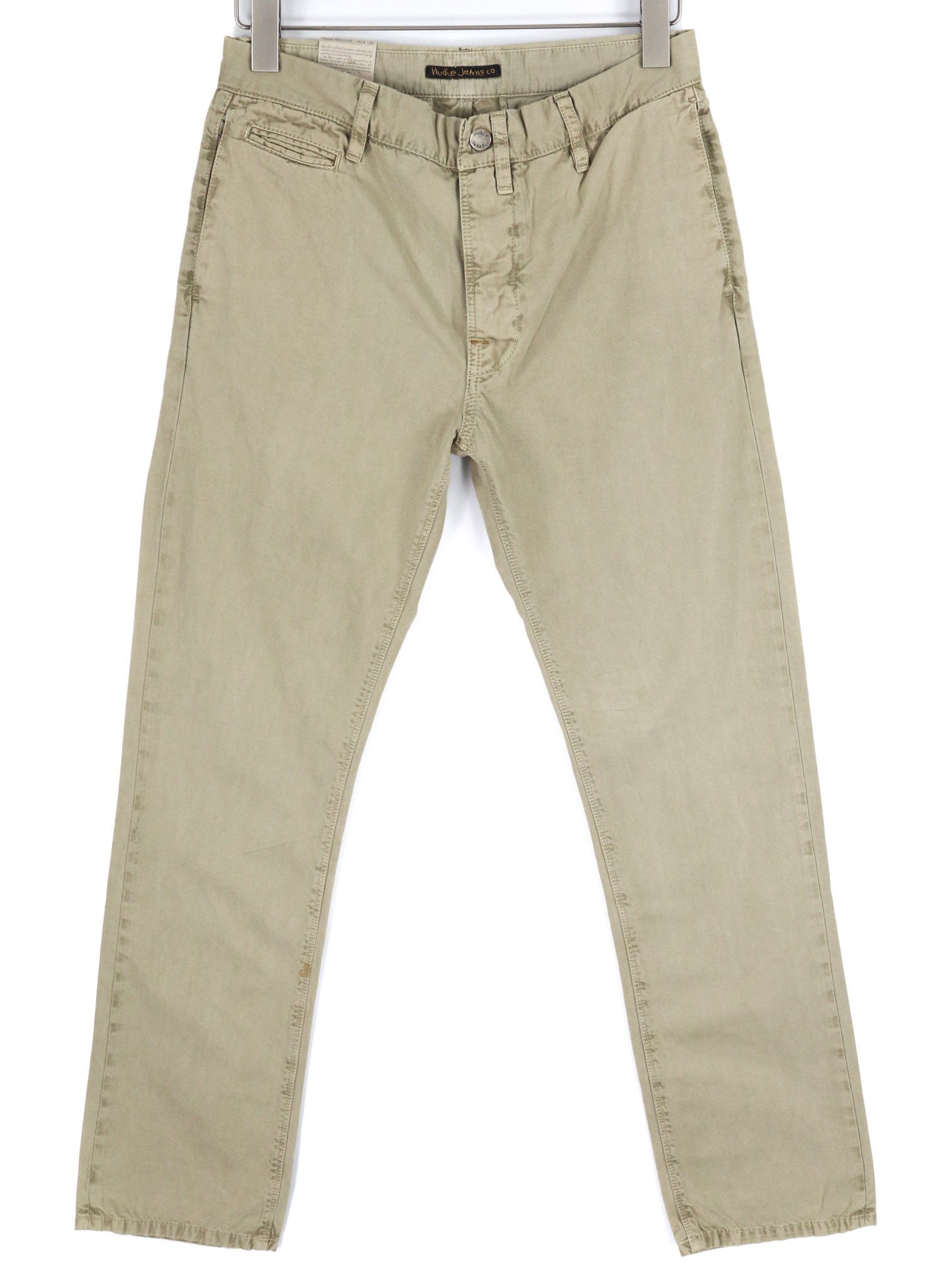 Nudie Jeans KHAKI REGULAR W29/L30 Beige Chino Fly 82655 Size US 29 - 1 Thumbnail