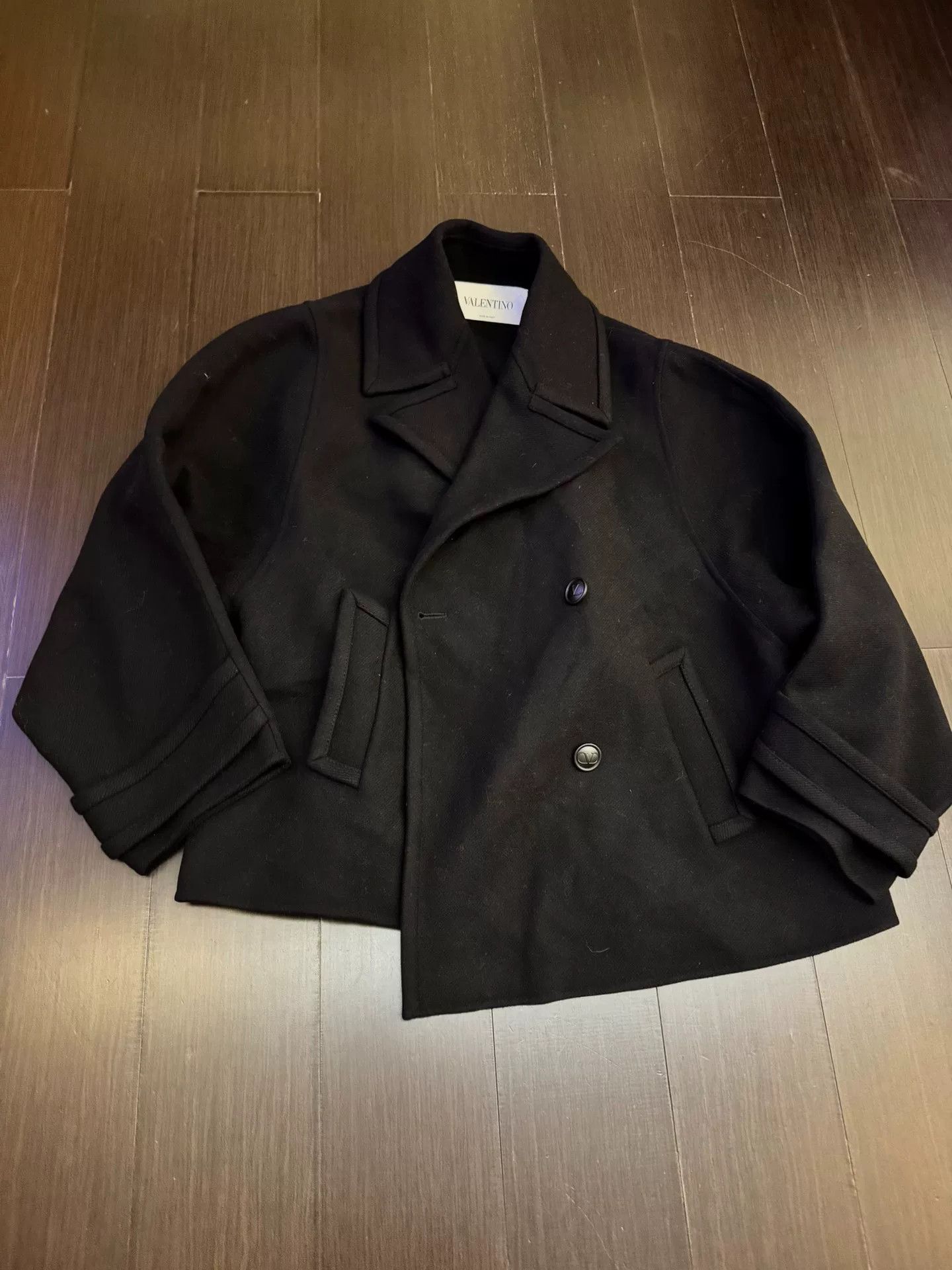 Valentino Valentino Single-Breasted Wool Short Jacket Size US M / EU 48-50 / 2 - 1 Thumbnail