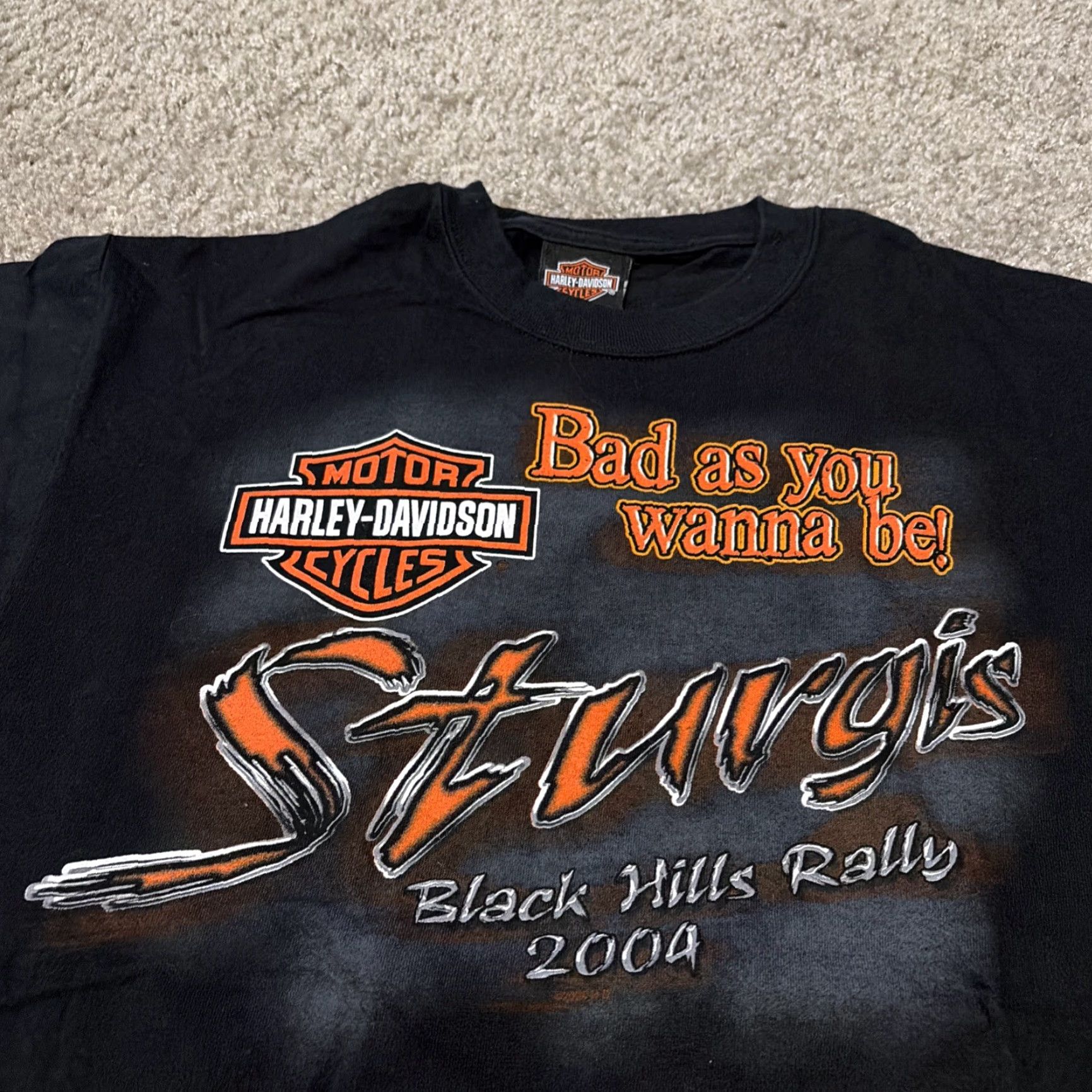 Harley Davidson VINTAGE Harley-Davidson Sturgis Black Hills Rally Biker T-Shirt M Medium Mens Black Shirts Size US M / EU 48-50 / 2 - 3 Thumbnail