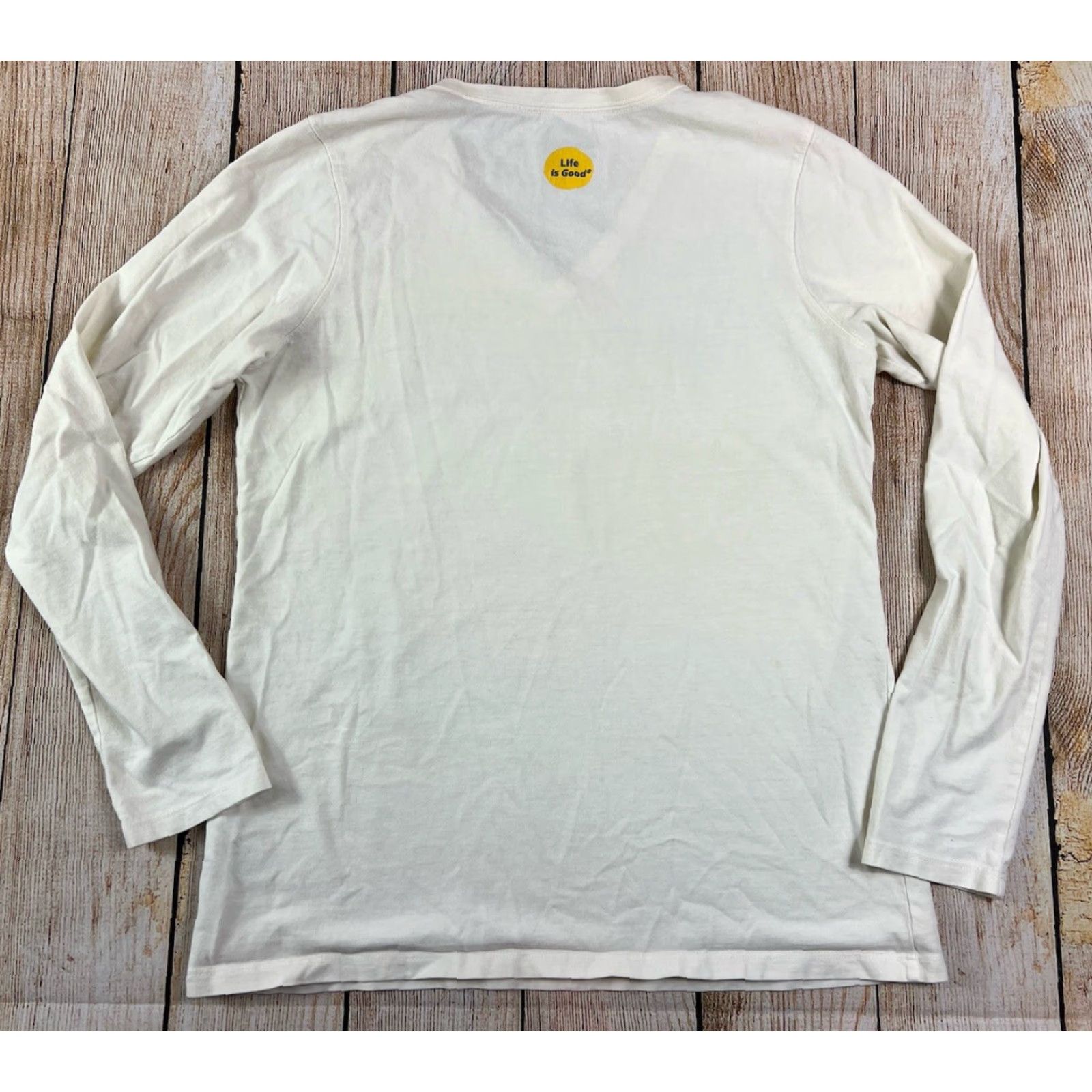 Life is Good VINTAGE Life is Good Shirt Peace Holiday Classic Fit Longsleeve Women M White Kid? Size M / US 6-8 / IT 42-44 - 2 Thumbnail