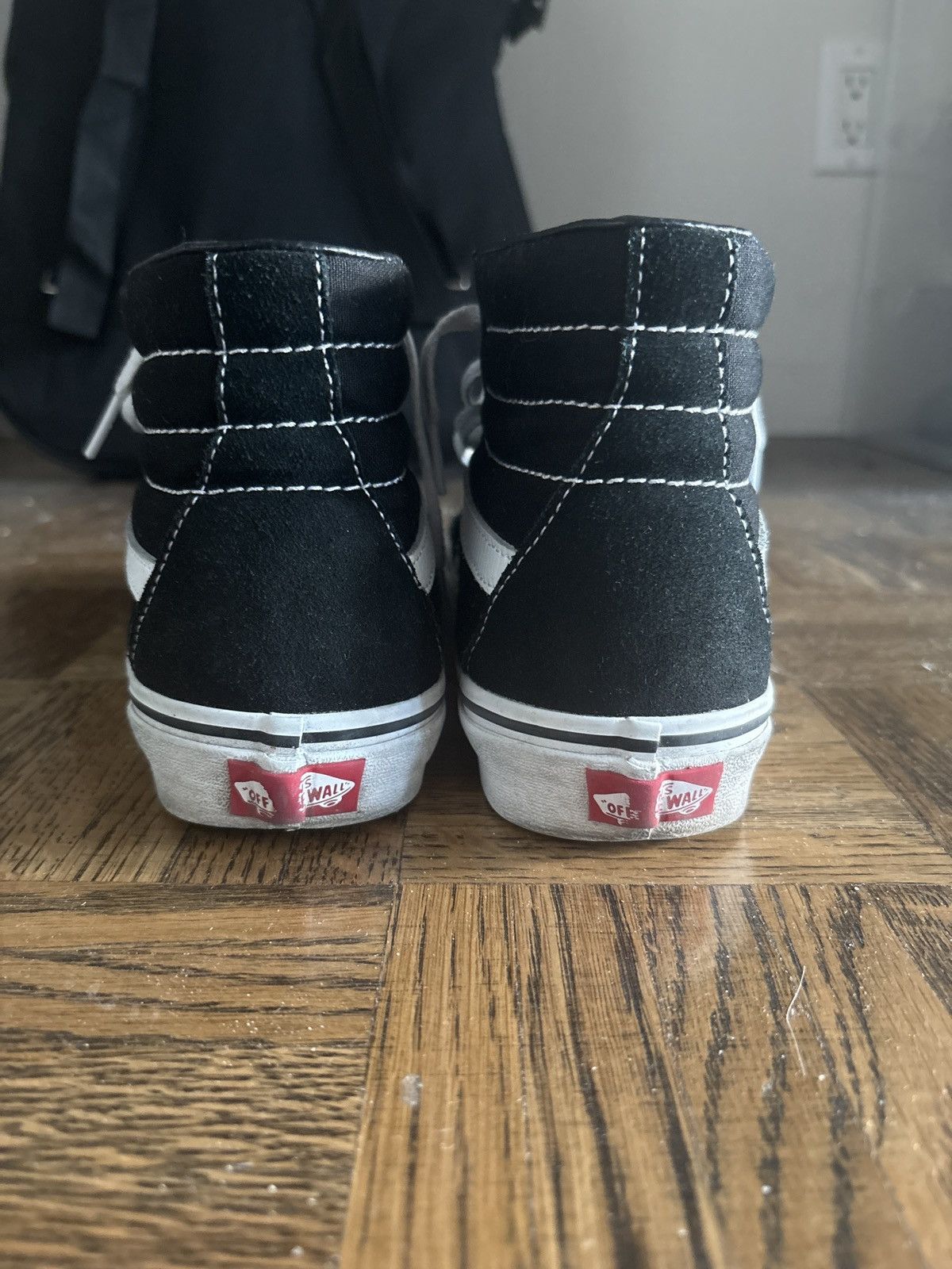 Vans Vans Sk8-Hi Black White High-Top Sneakers Size US 6.5 / EU 39-40 - 4 Thumbnail