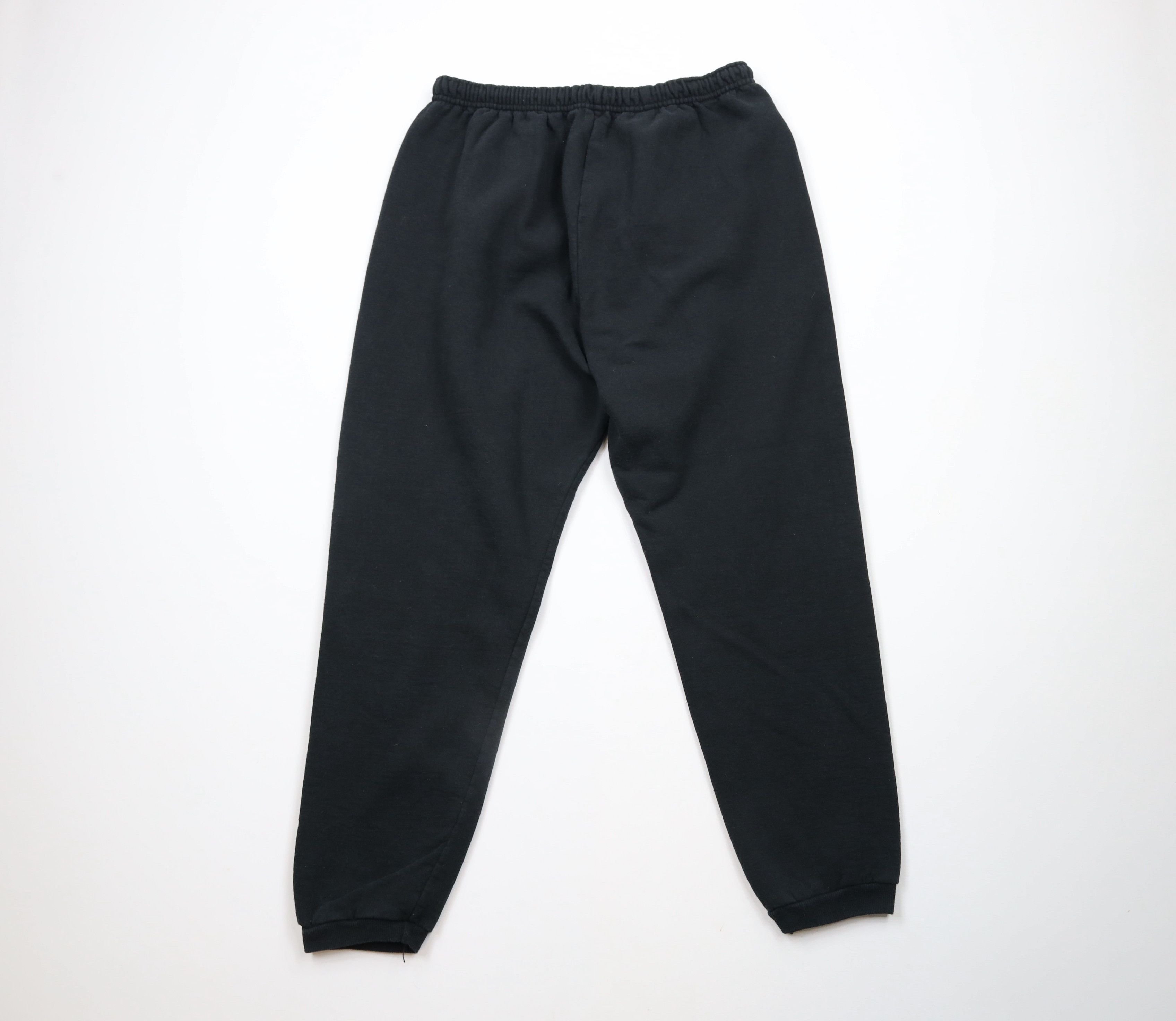 Vintage Vintage 90s Streetwear Blank Cuffed Sweatpants Joggers Black Size US 38 / EU 54 - 7 Thumbnail