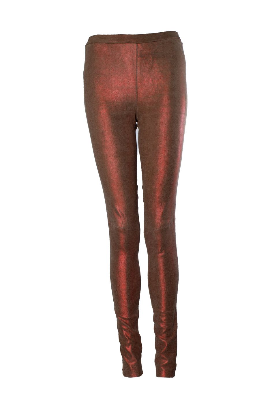 Other Lou Andrea, metallic coated leather trousers Size 26" / US 2 / IT 38 - 1 Thumbnail