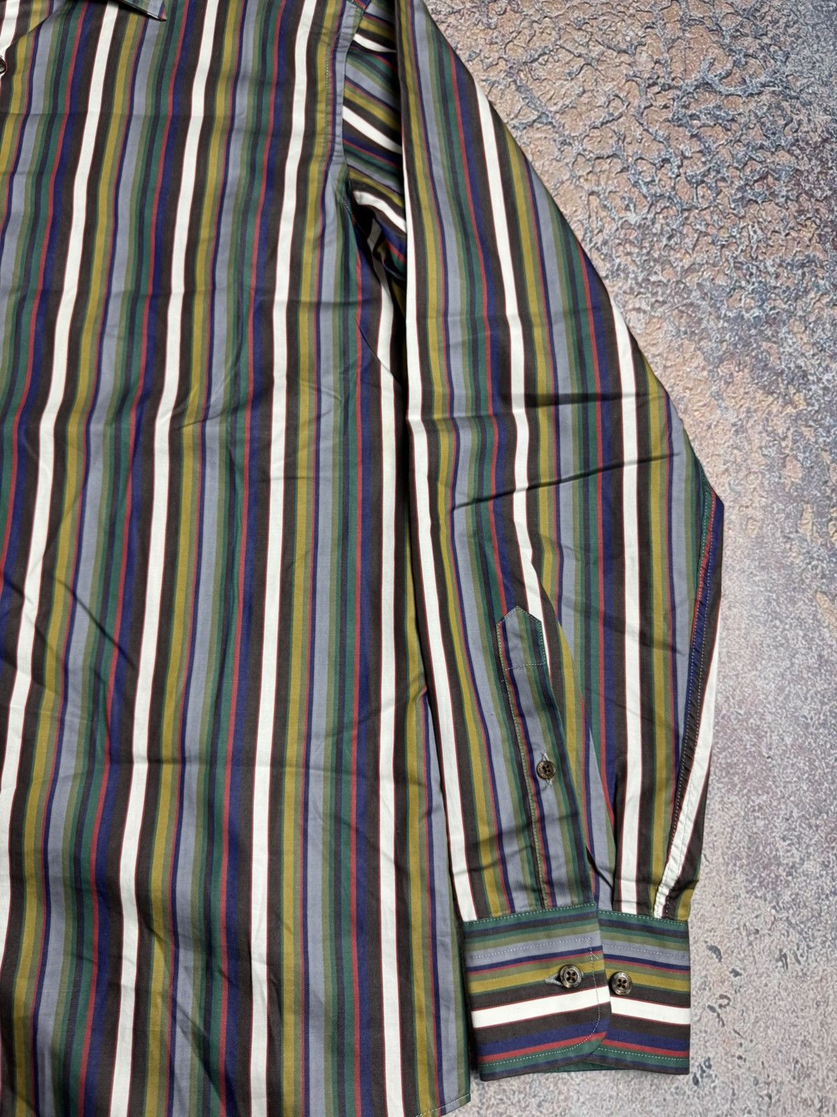 Etro Etro Multicolor Striped Button Down Shirt Italian Size 42 Size US M / EU 48-50 / 2 - 5 Thumbnail