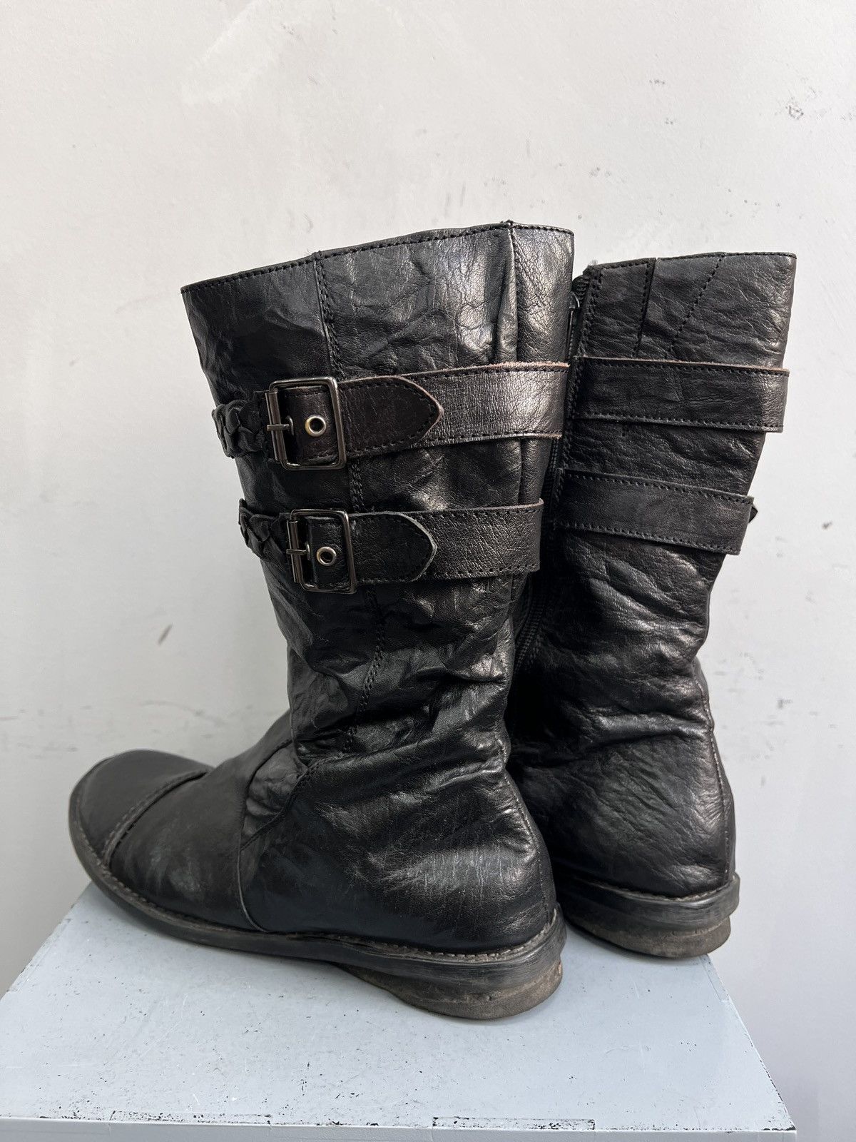 14th Addiction Hight moto 14thaddiction style leather boxing boots 90s Size US 8 / EU 41 - 6 Thumbnail