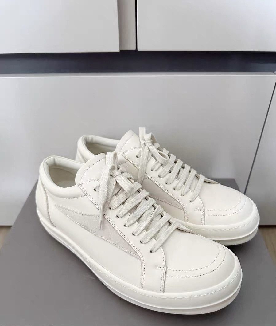 Rick Owens Rick Owens mainline white glossy Vans-inspired new style Size US 7 / EU 40 - 3 Thumbnail