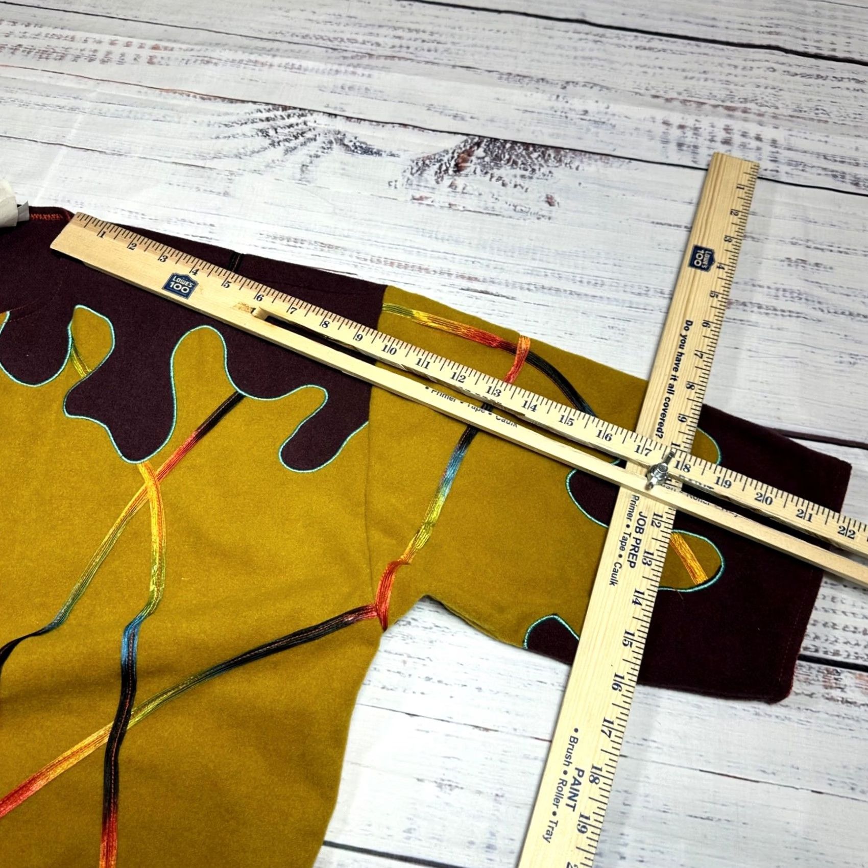 Vintage VINTAGE Sankofa Khari Womens Cardigan XS Mustard/Purple Oversized Flaw: Hole in back bottom Size XS / US 0-2 / IT 36-38 - 3 Thumbnail