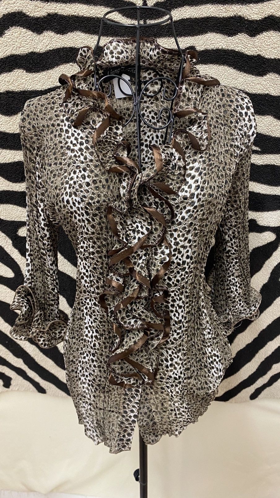 Vintage Vintage leopard print blouse Size S / US 4 / IT 40 - 3 Thumbnail