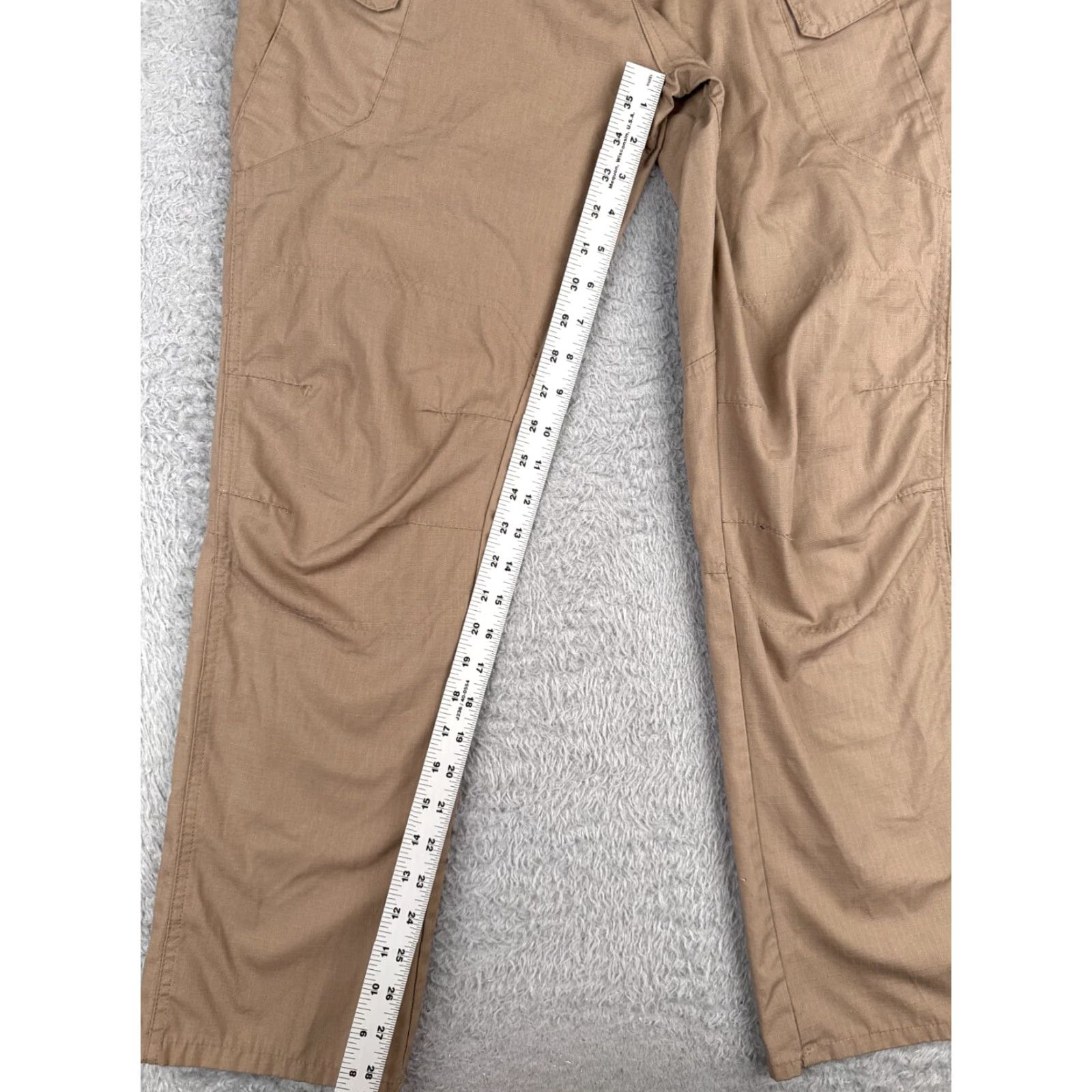 Vintage United Uniform Tactical Pants Men 36 Beige Cargo Gusseted Knee Rip-Stop Fabric Polyester Bend Size US 36 / EU 52 - 7 Thumbnail