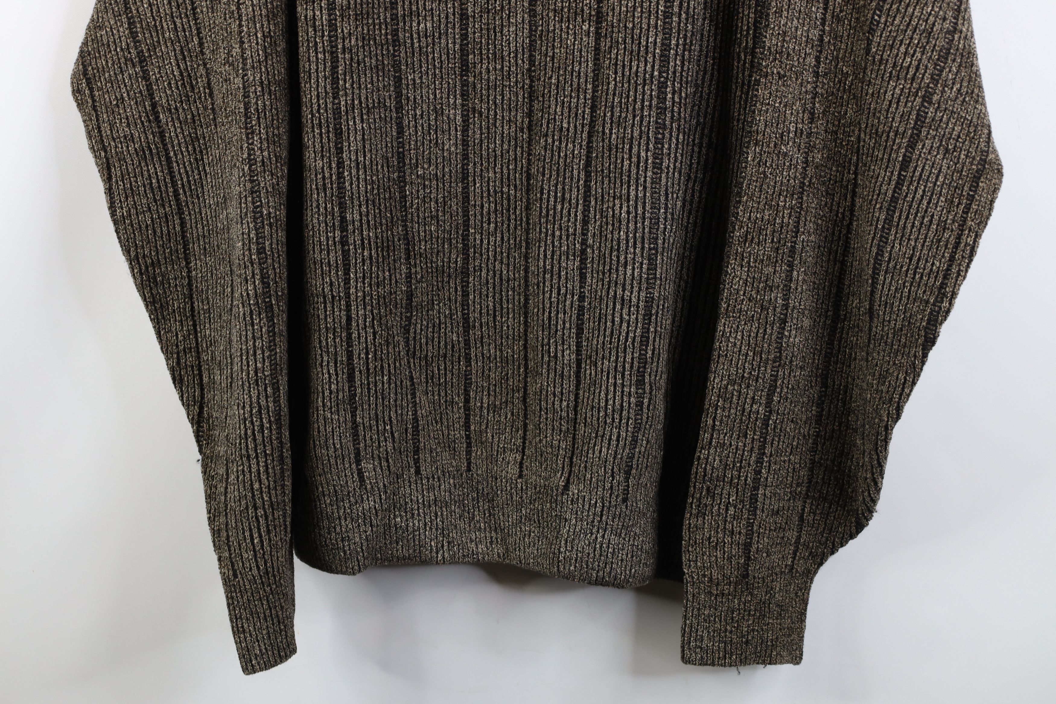 Vintage Vintage 90s Streetwear Ribbed Knit V-Neck Sweater Brown Size US XL / EU 56 / 4 - 3 Thumbnail