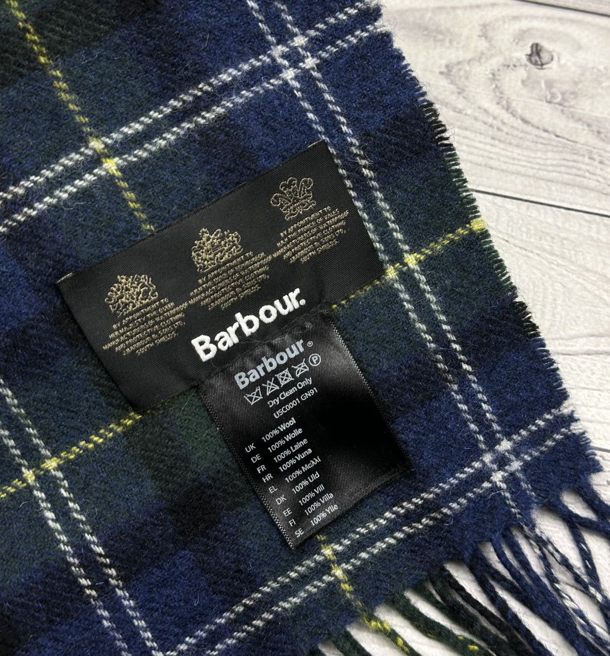 Barbour Barbour 100% wool Scarf Made in Scotland Size ONE SIZE - 5 Thumbnail