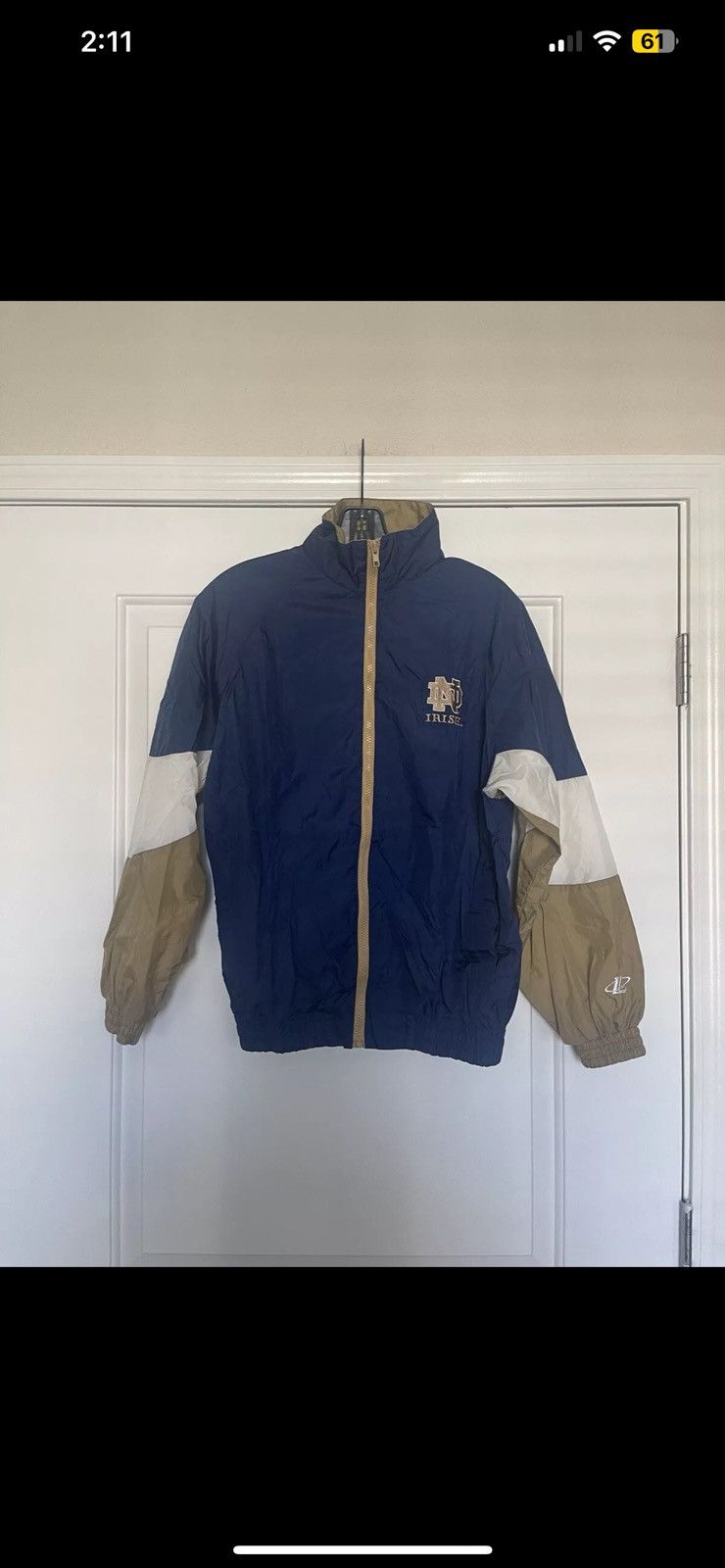 Logo Athletic × Vintage Vintage Notre Dame Fightin' Irish Windbreaker Jacket Size US L / EU 52-54 / 3 - 1 Thumbnail