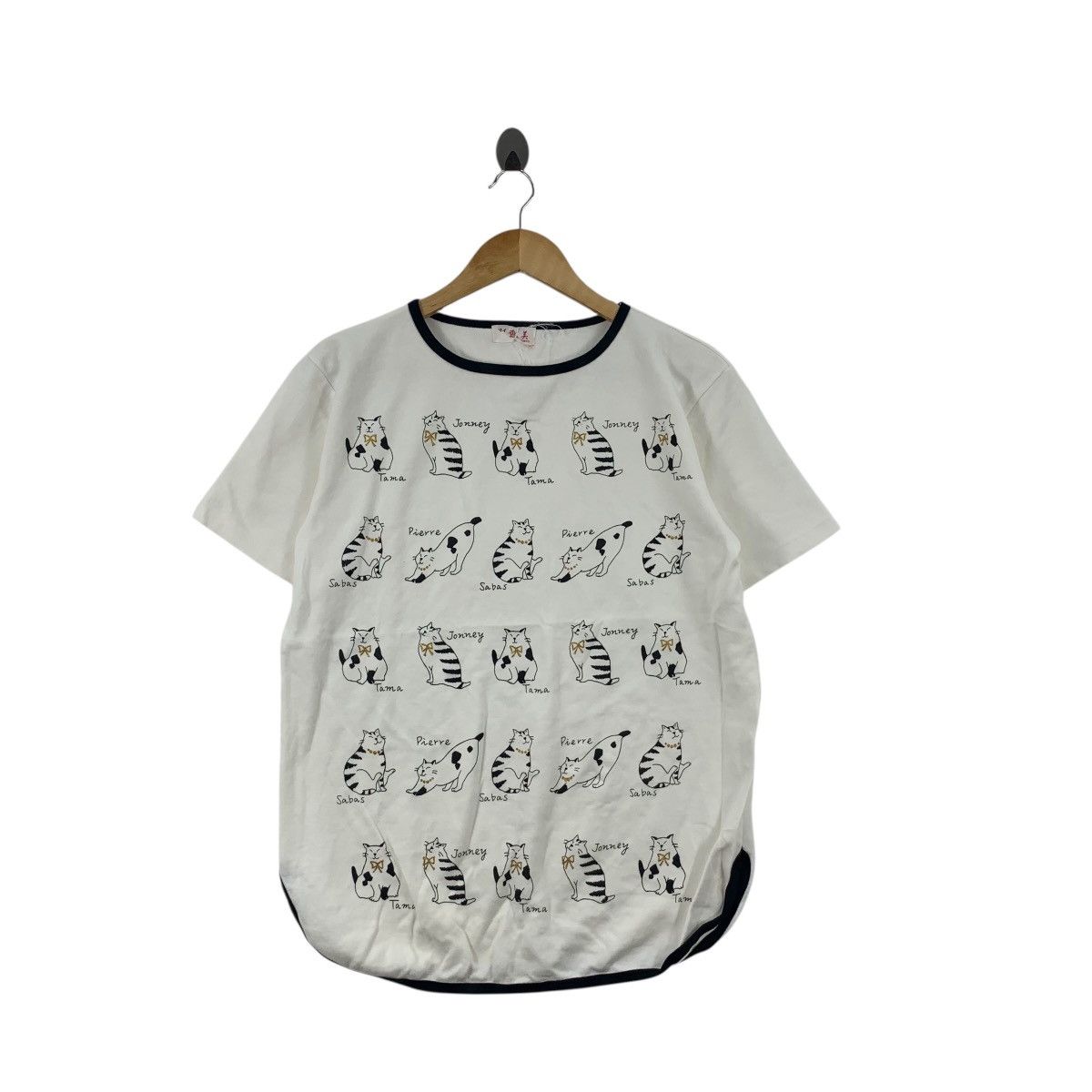 Vintage Vintage JAPAN TOKYO DESIGNER Name Of Cats Tee Shirt Top Size M / US 6-8 / IT 42-44 - 3 Thumbnail