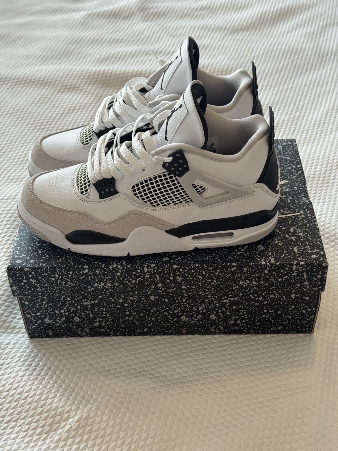 Nike Jordan 4 Retro Military Black Size US 9 / EU 42 - 4 Thumbnail