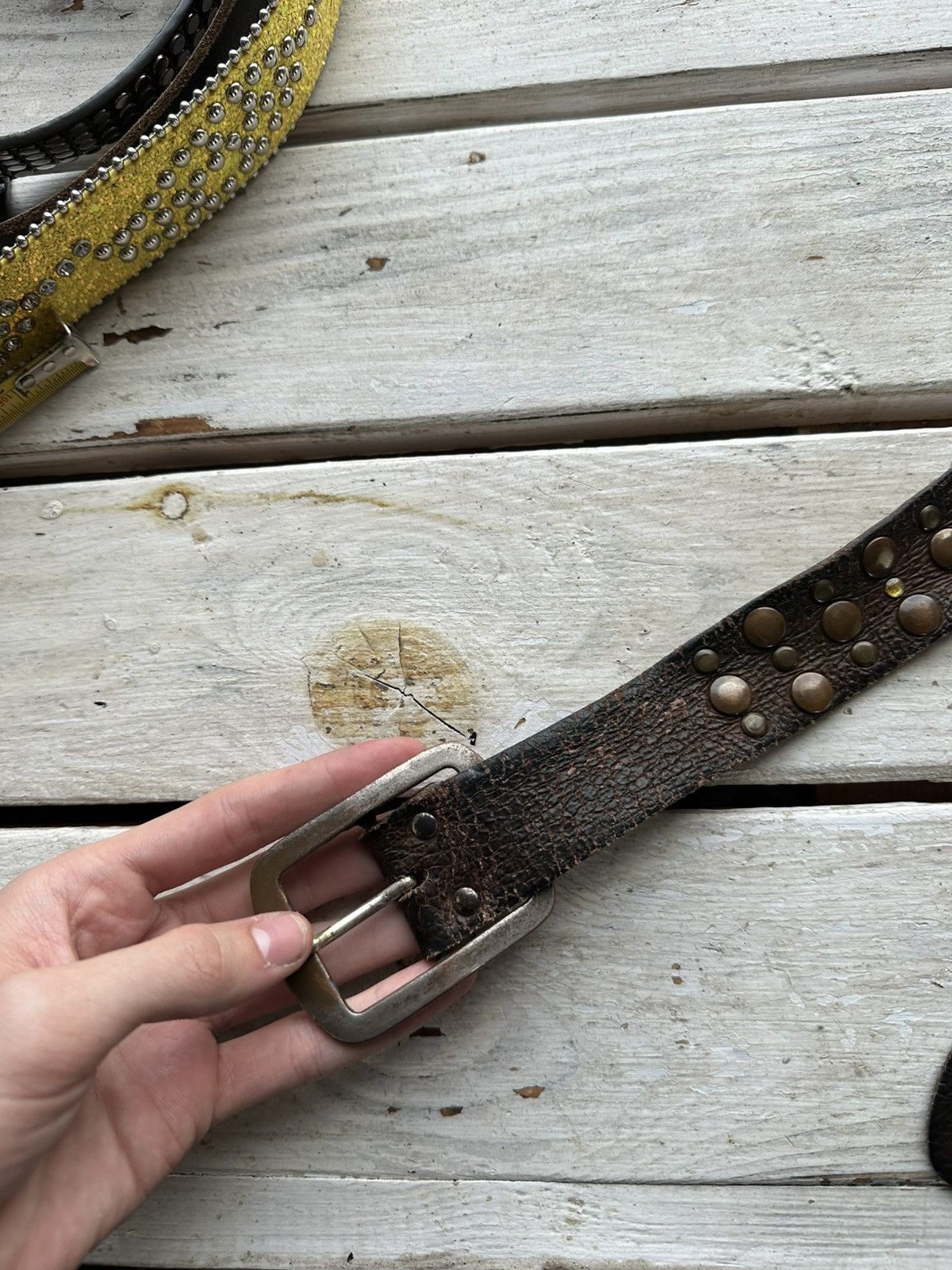Other 🚨Vintage Crazy Metal Belt Drip Japanese Hype bb Simon Size ONE SIZE - 2 Thumbnail