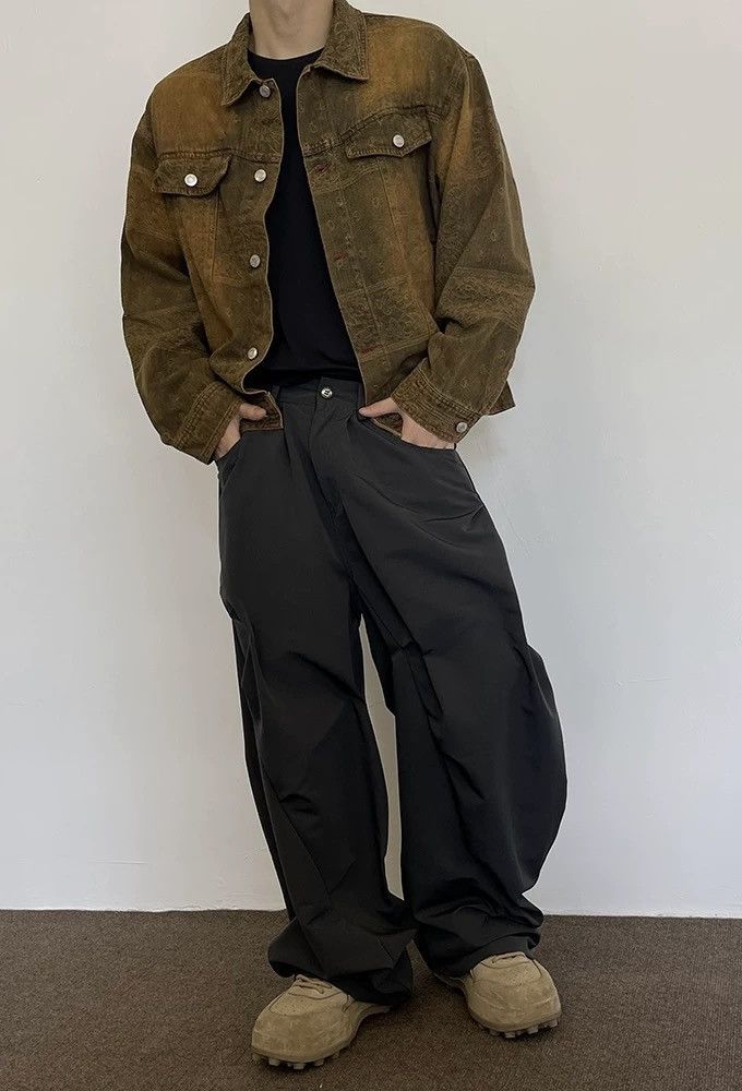 Japanese Brand × Vintage Outdoor retro cleanfit side ruched pleated baggy pants Size US 30 / EU 46 - 6 Thumbnail