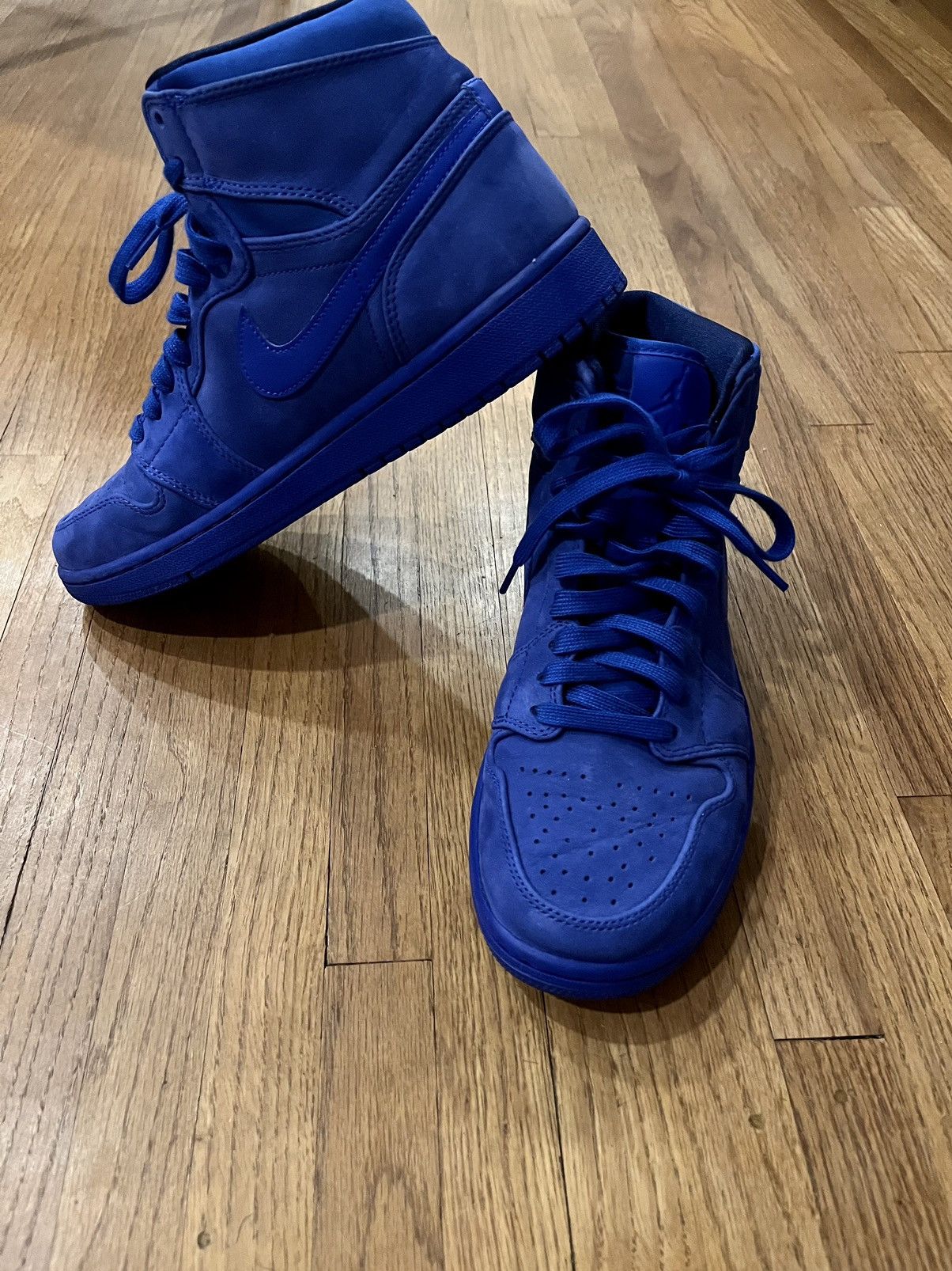 Nike Nike Jordan 1 Retro High Suede Blue Size US 10 / IT 40 - 4 Thumbnail