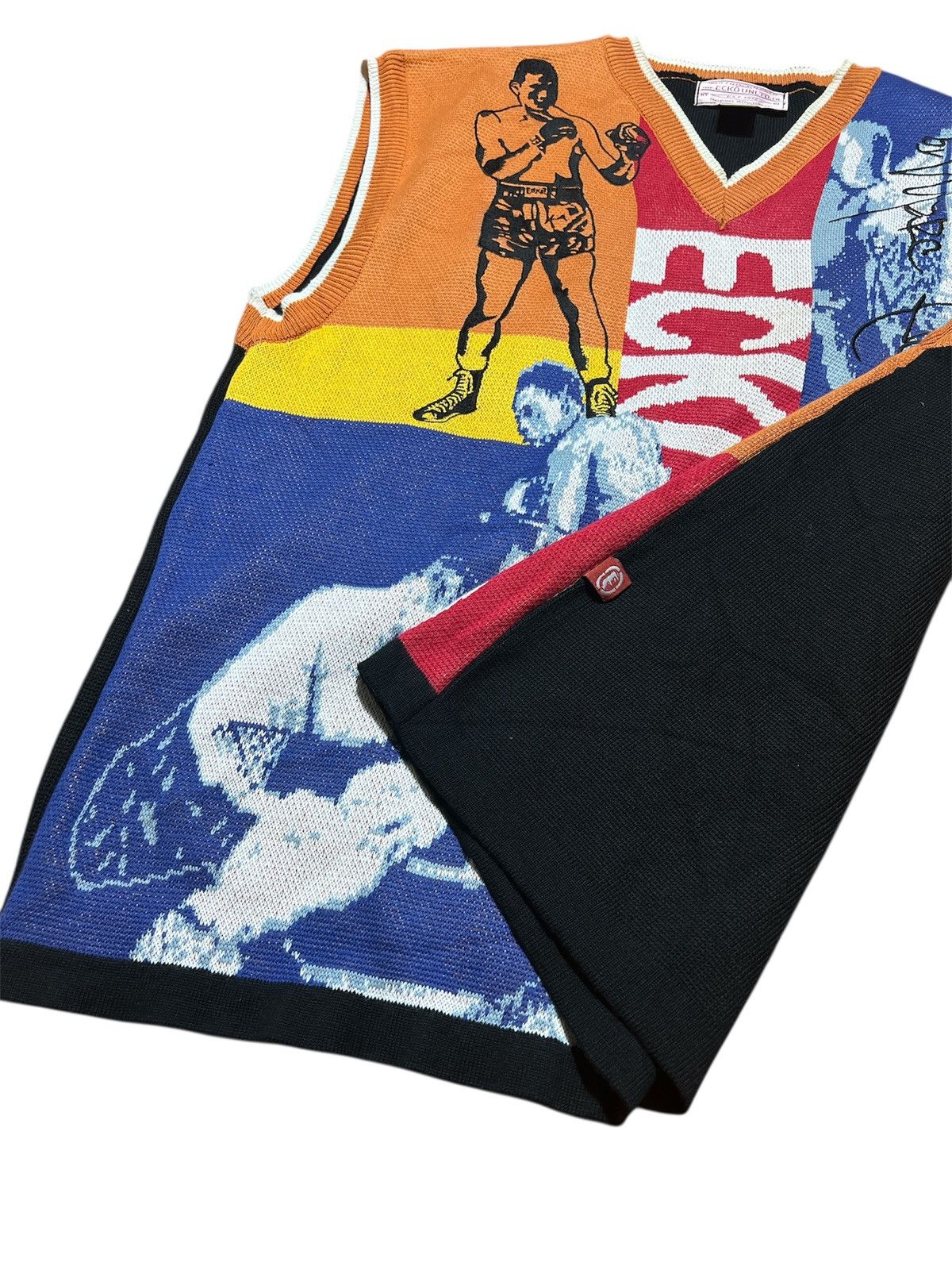 Ecko Unltd. ☆V90s☆ECCO Unlimited. ECCO All-over print knit vest Size US L / EU 52-54 / 3 - 3 Thumbnail