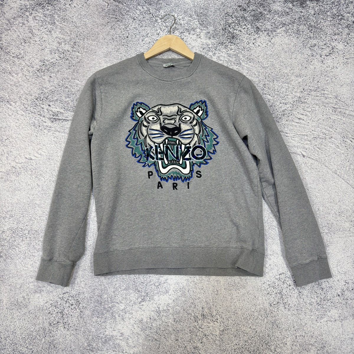 Kenzo Kenzo Mens Cotton Sweatshirt Embroidered Logo L size Size US L / EU 52-54 / 3 - 1 Thumbnail