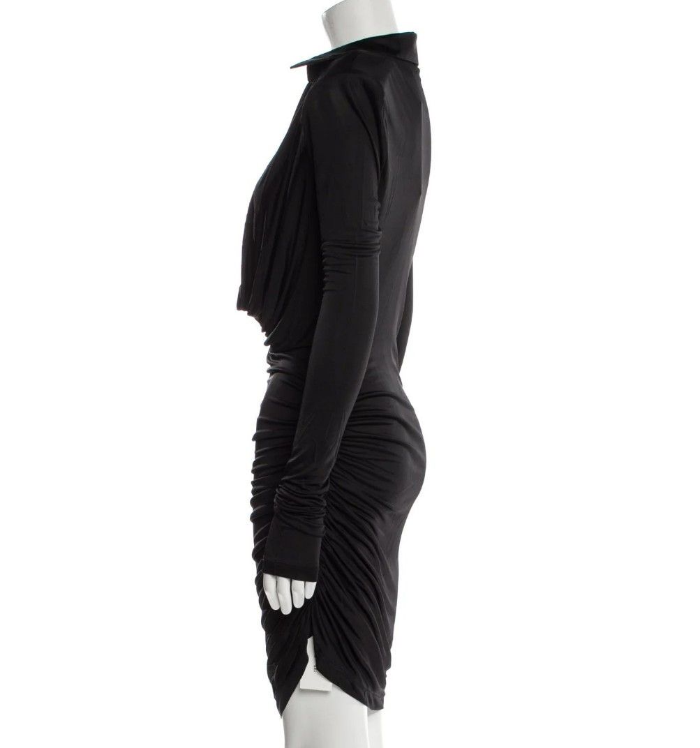 GAUGE81 Long Sleeve Cowl Neck Dress | Black | Viscose Lined Bodycon Size M / US 6-8 / IT 42-44 - 8 Thumbnail