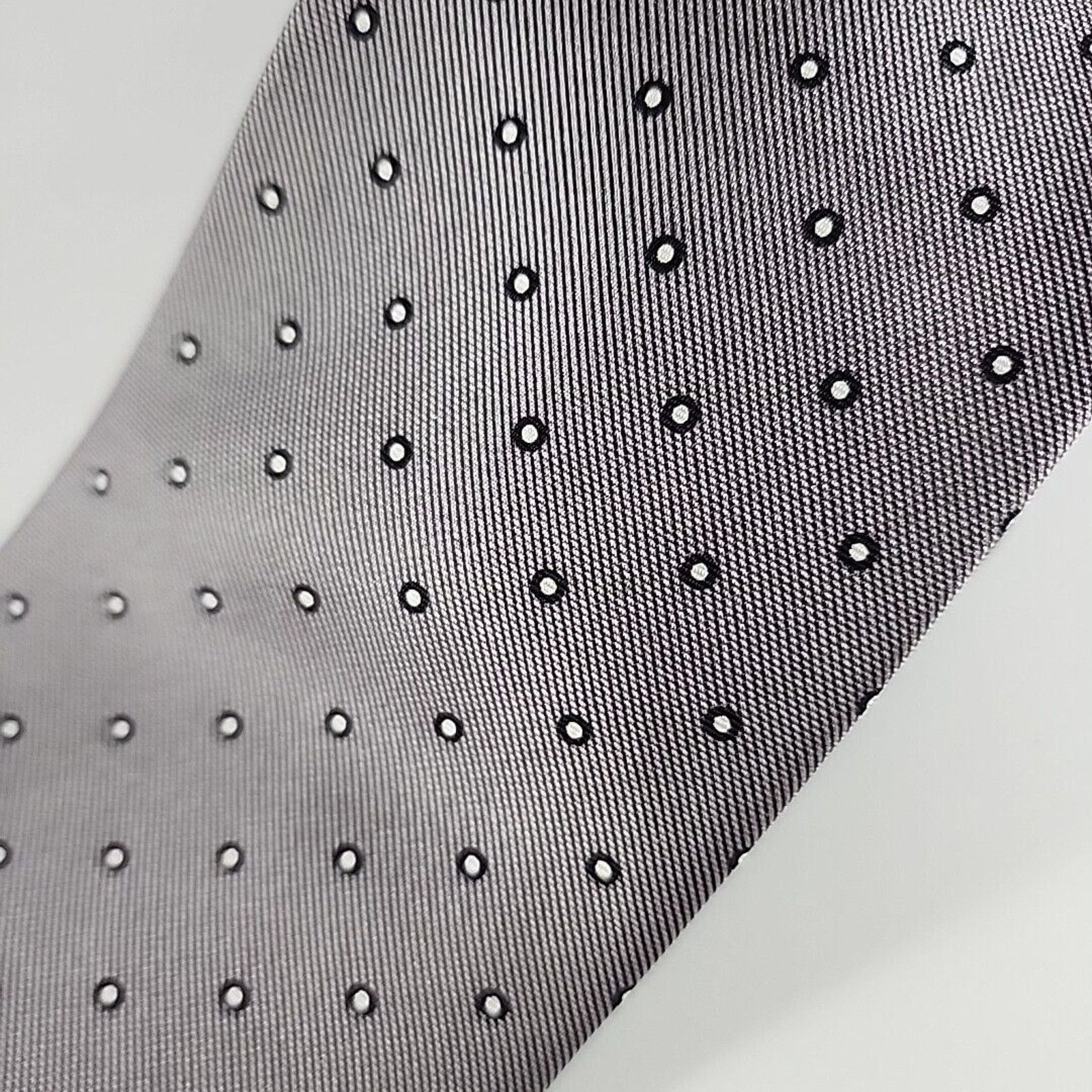 Chaps Chaps Gray with White Polka Dots Necktie - Like New Size ONE SIZE - 3 Thumbnail