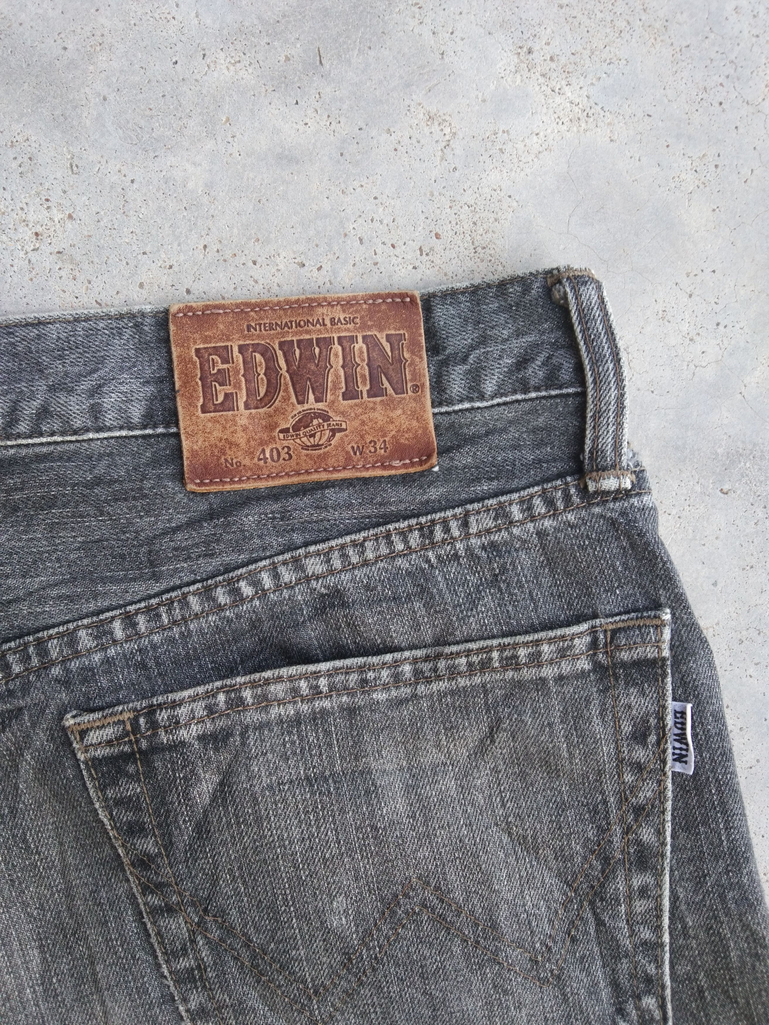 Edwin Vintage Edwin Grey Distressed Jeans 33x30 Size US 33 - 5 Thumbnail