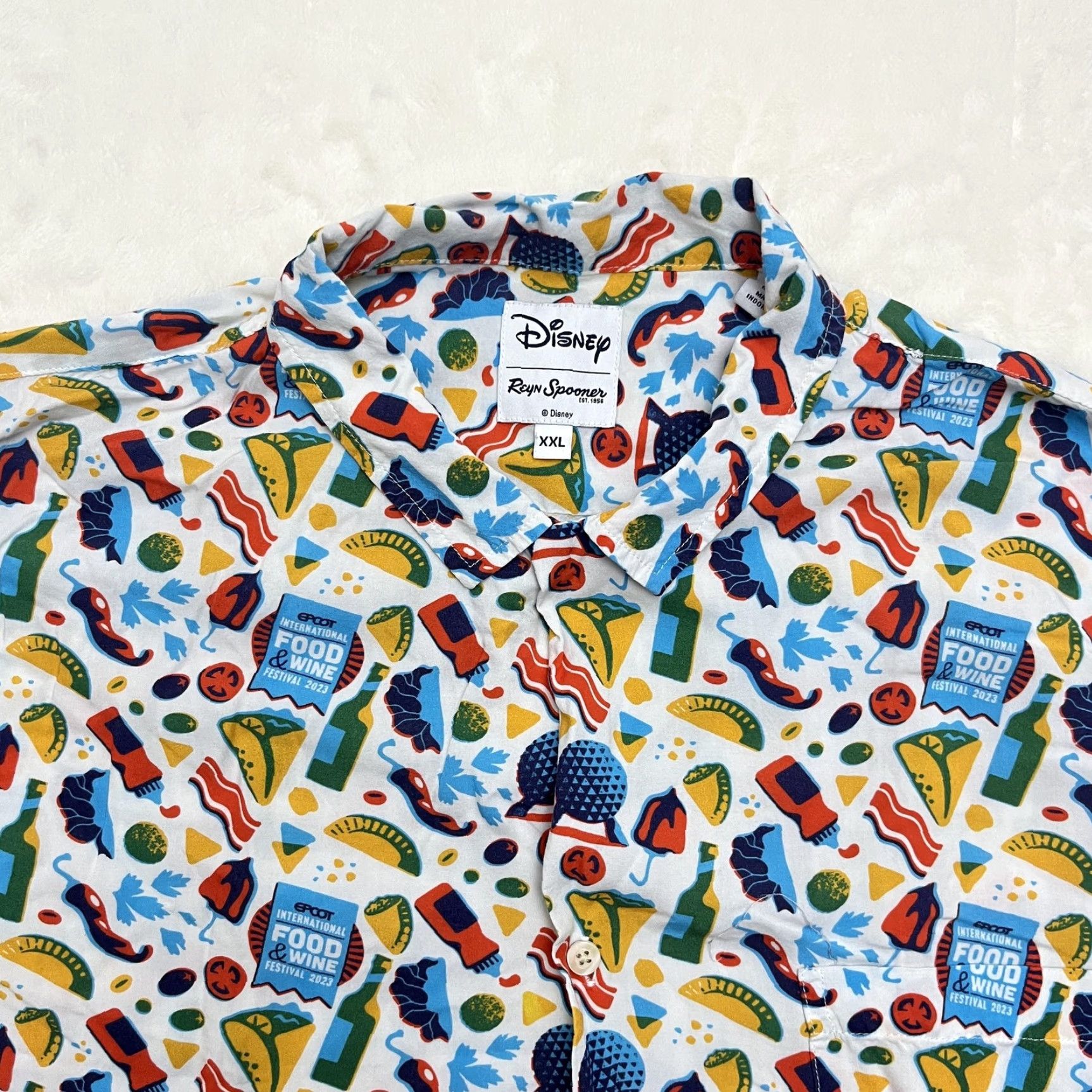 Reyn Spooner Disney Reyn Spooner Shirt Mens 2XL Epcot Food & Wine Festival 2023 Button Up Size US XXL / EU 58 / 5 - 2 Thumbnail