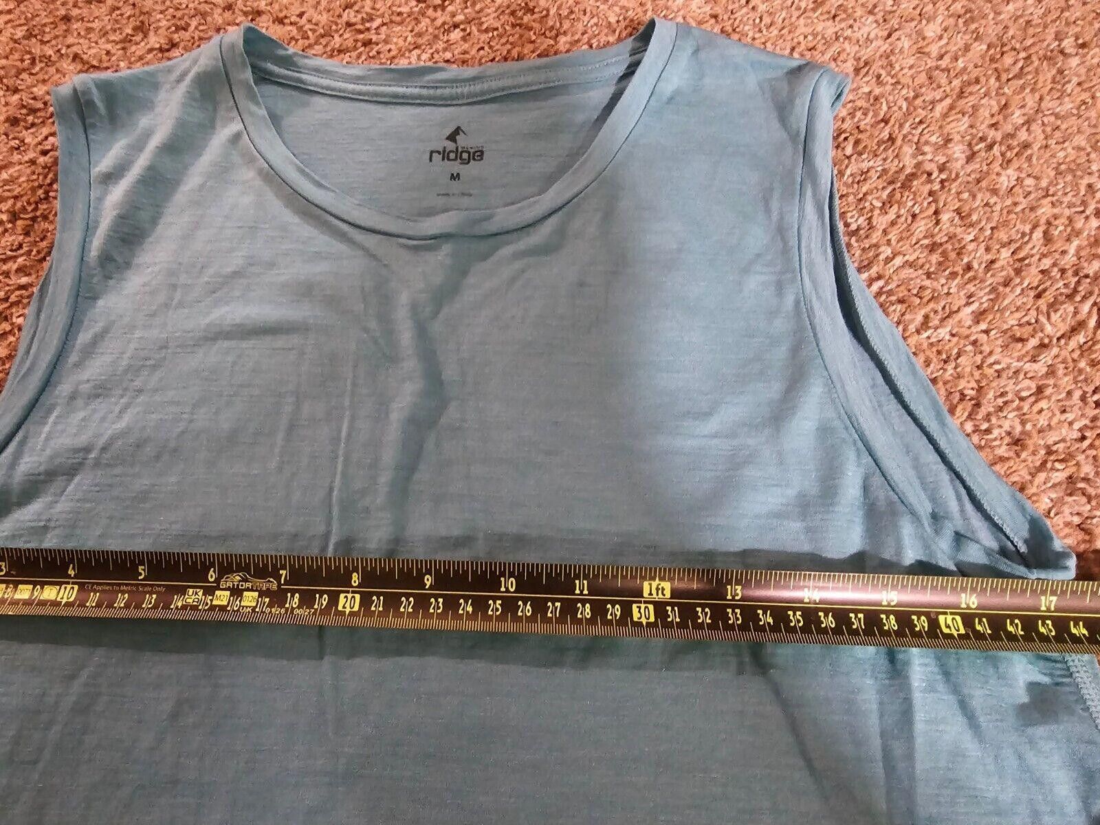Designer Merino Ridge Tank Top Medium Blue Merino Wool Lyocell Size M / US 6-8 / IT 42-44 - 5 Thumbnail