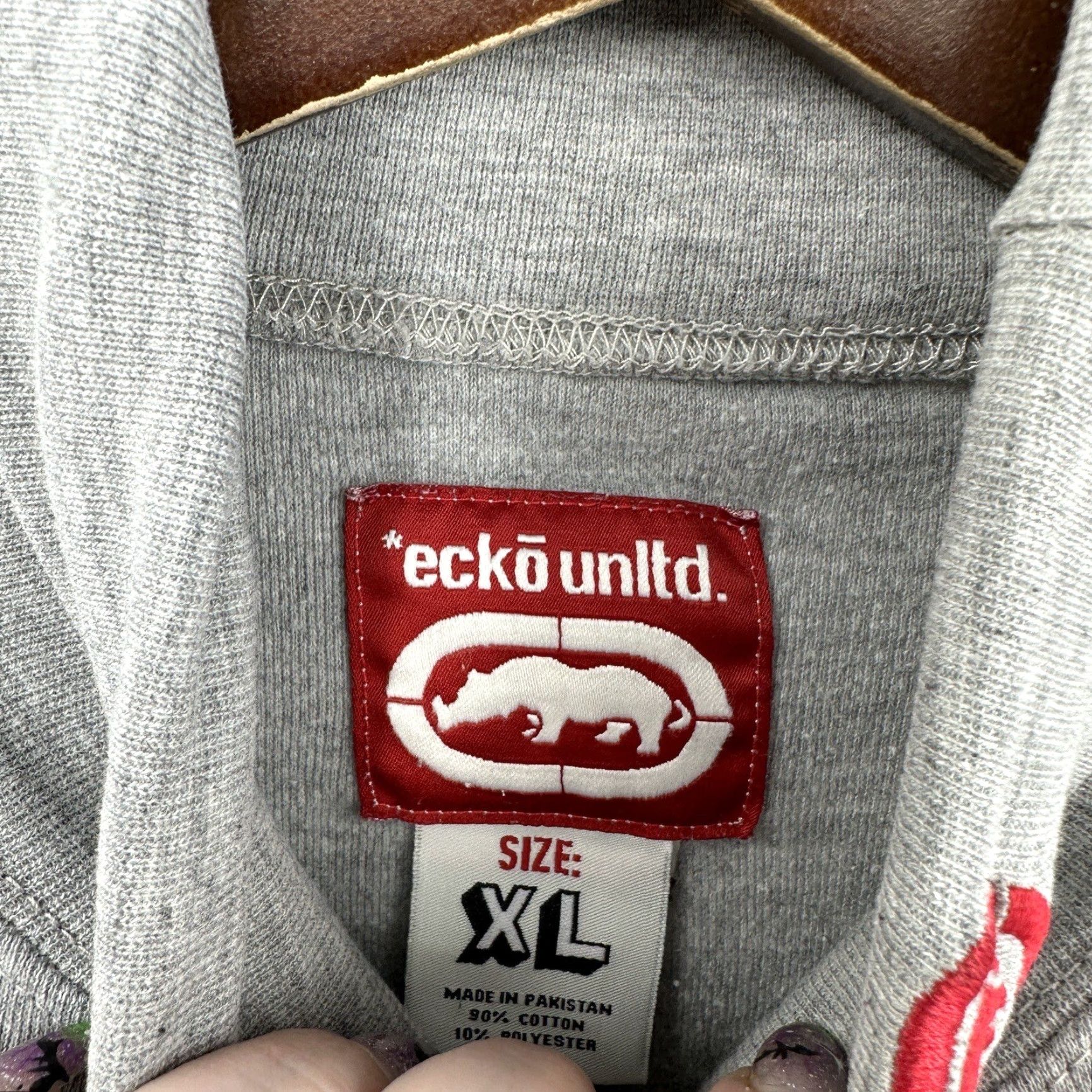 Ecko Unltd. VINTAGE Ecko Unltd Men's Turtleneck Shirt XL Gray Embroidered Logo Classic Hip Hop 90s Mens Size US XL / EU 56 / 4 - 4 Thumbnail