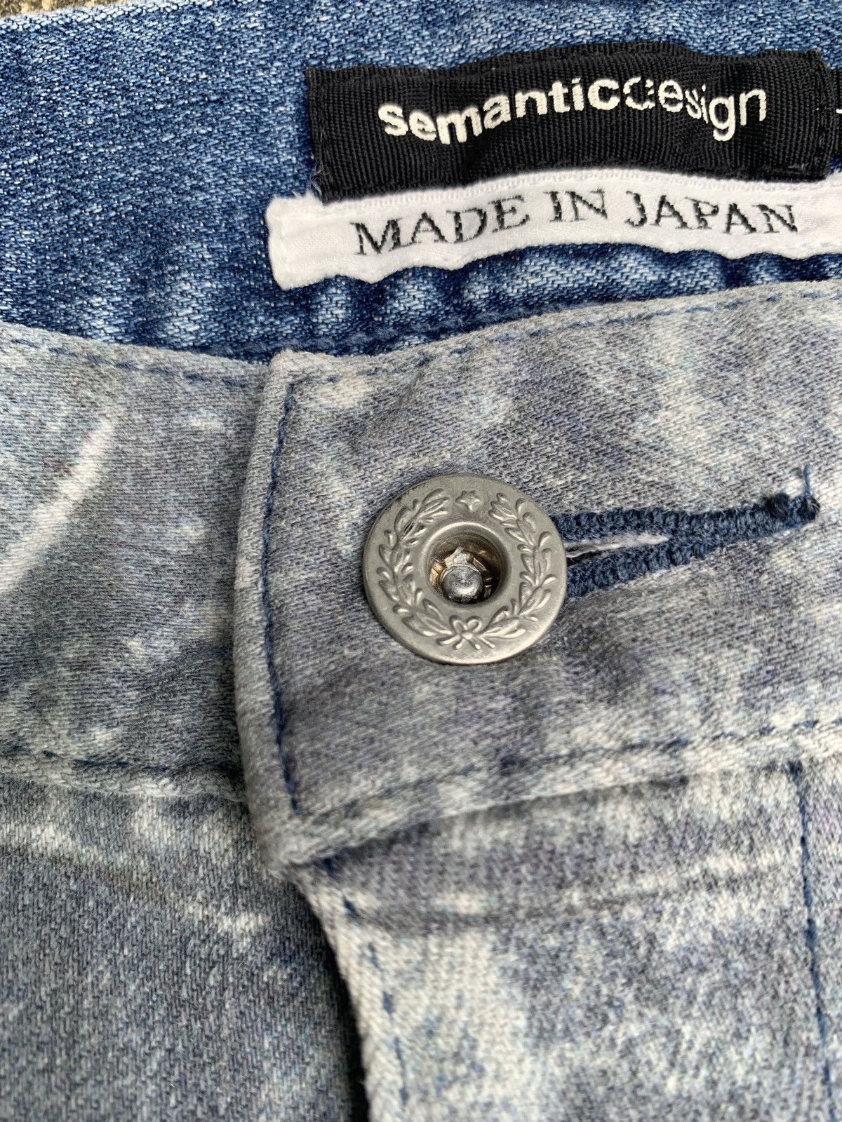 Beauty Beast × Japanese Brand × semanticdesign 2000s semanticdesign Japan Avant Garde Printed Jeans Pants Size 30" / US 8 / IT 44 - 6 Thumbnail