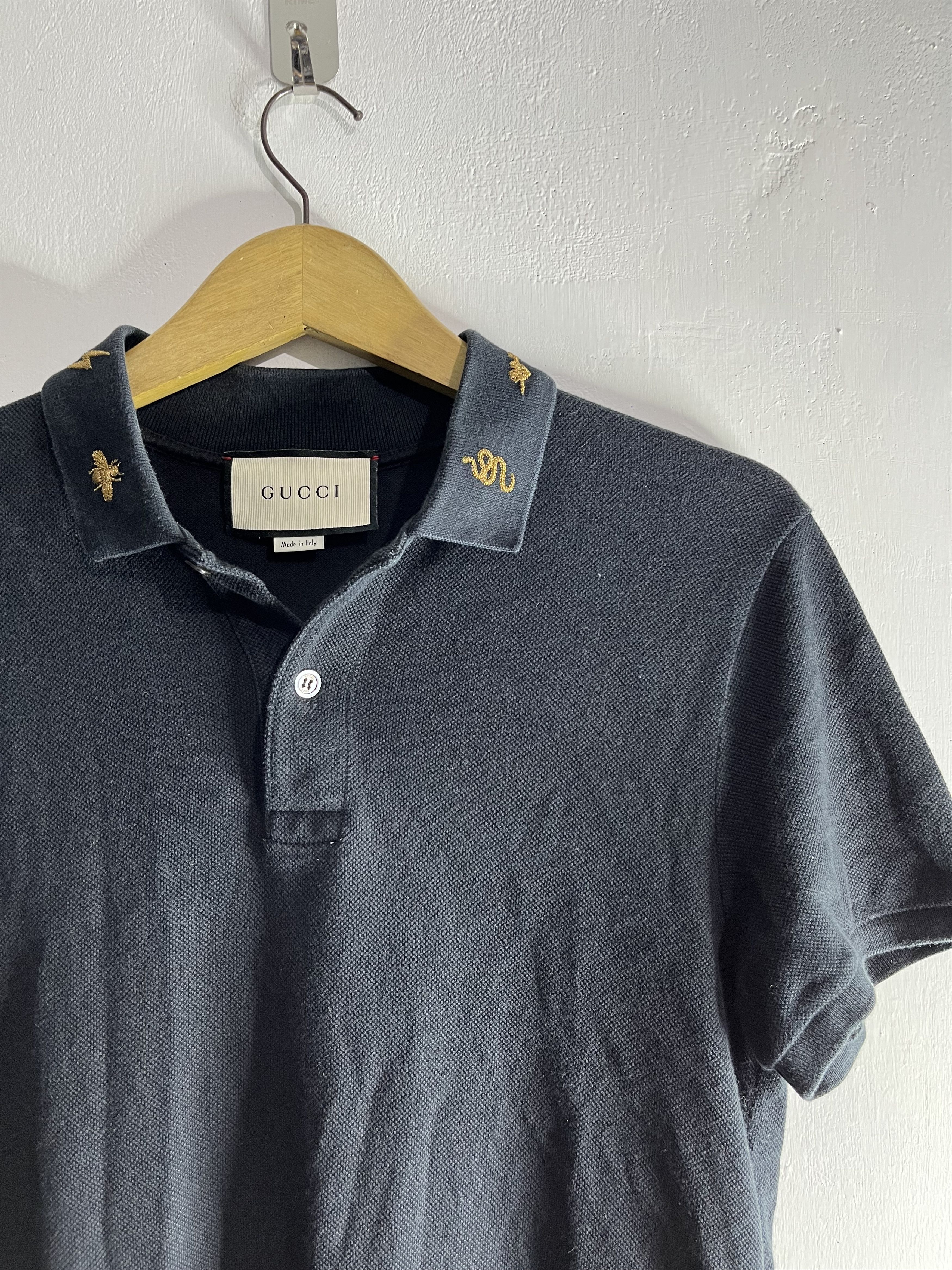 Gucci Gucci gold embroidered gold polo shirt Size US S / EU 44-46 / 1 - 3 Thumbnail