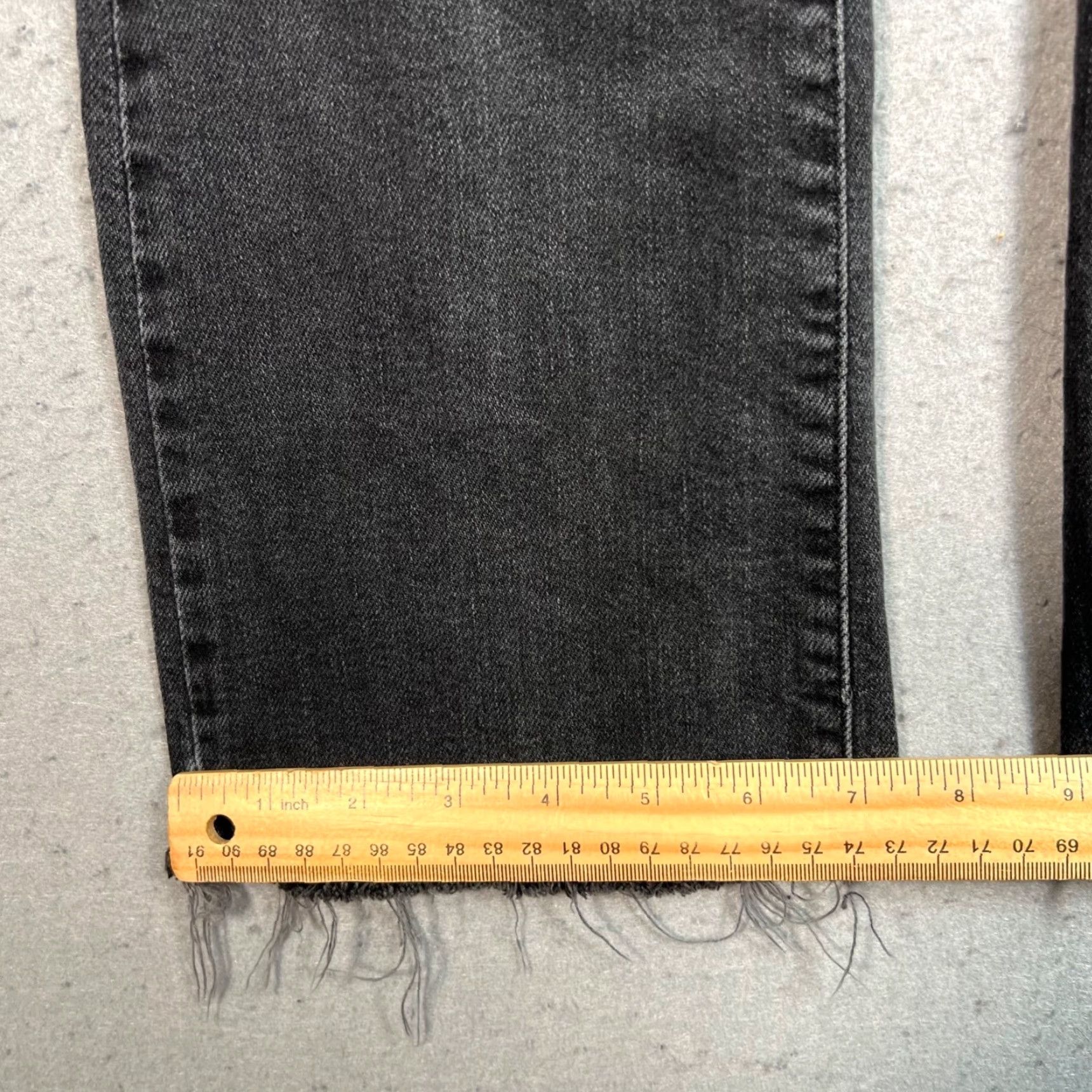 Zara Zara Womens Size 2 Black High-Waist Raw Hem Straight-Leg Jeans - 5-Pocket Denim Cotton Blend Vintage: No Women Jeans Size 26" / US 2 / IT 38 - 7 Thumbnail