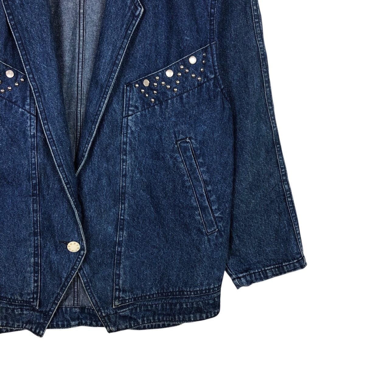 Japanese Brand 📌Vintage Biker Denim Jacket Indigo Cetra Issey Miyake Size US M / EU 48-50 / 2 - 6 Thumbnail