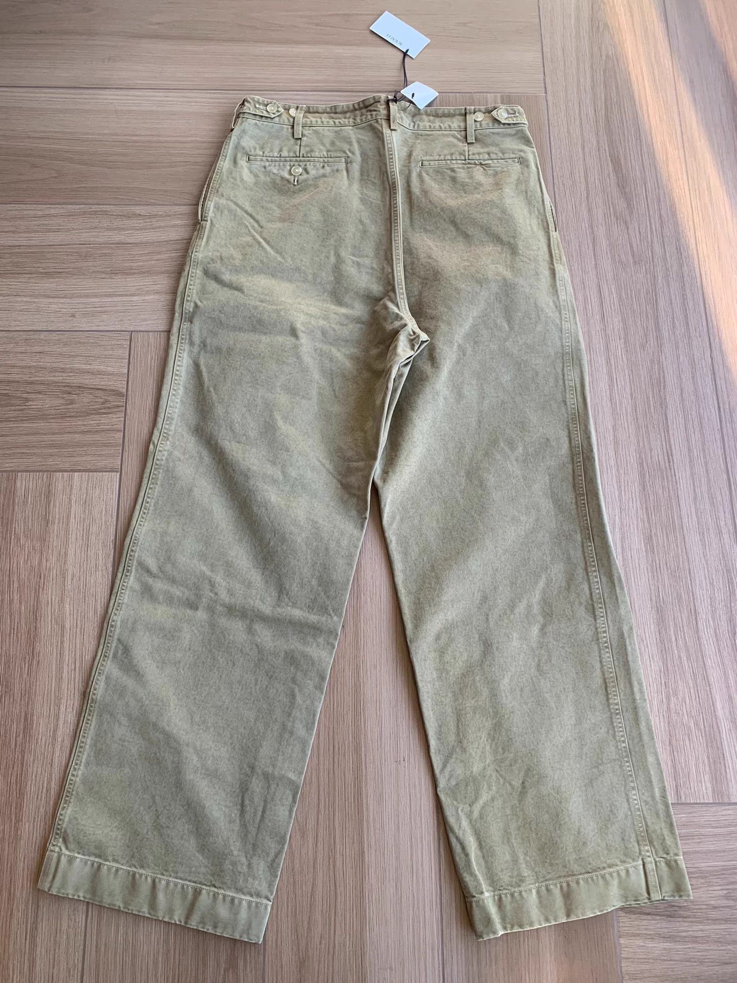 Auralee AURALEE DYED FINX Japanese wax-dyed distressed pants 25AW Size US 35 - 2 Thumbnail