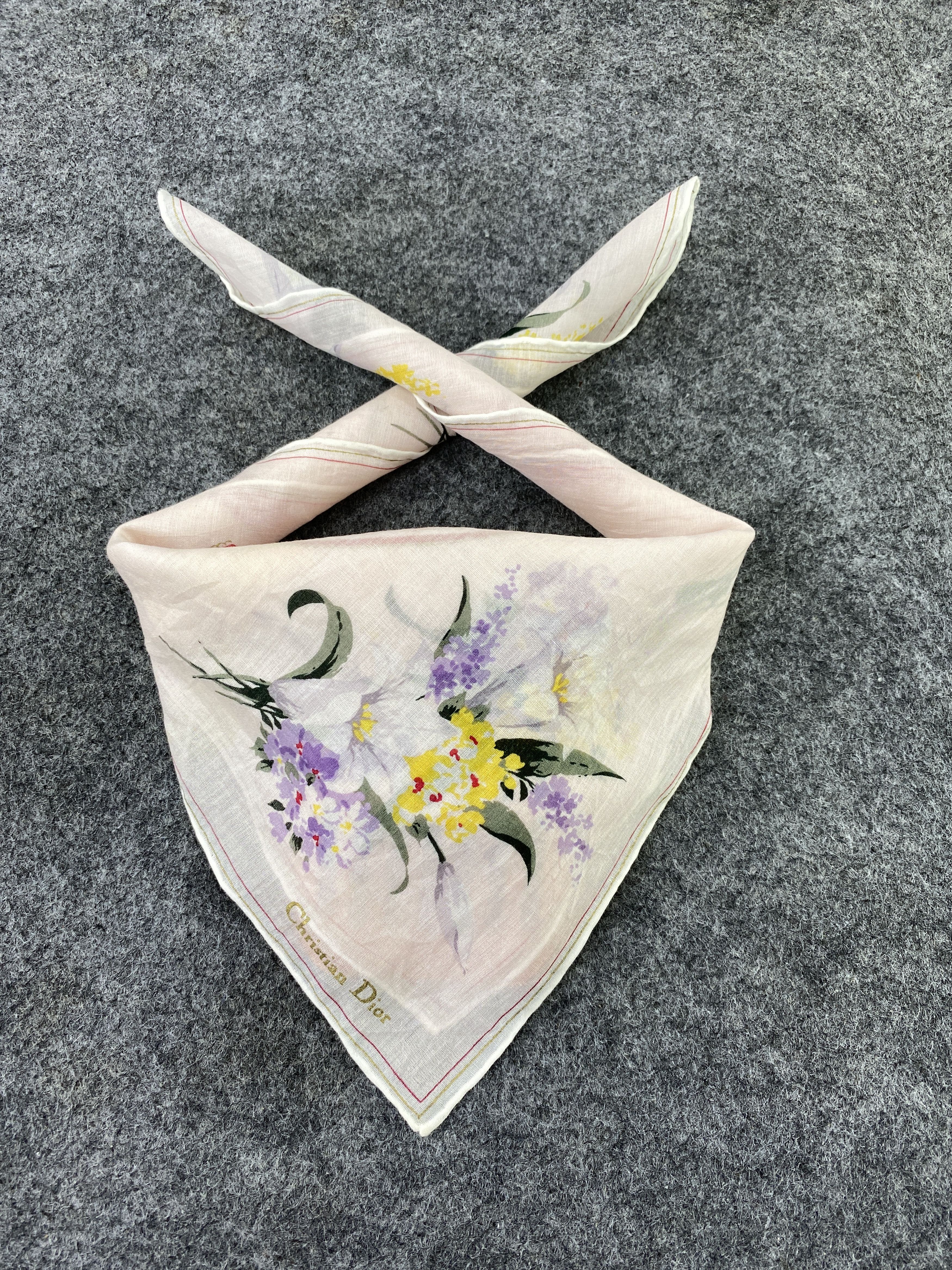 Vintage Christian Dior Handkerchief / Bandana / Neckerchief-B138 Size ONE SIZE - 2 Thumbnail