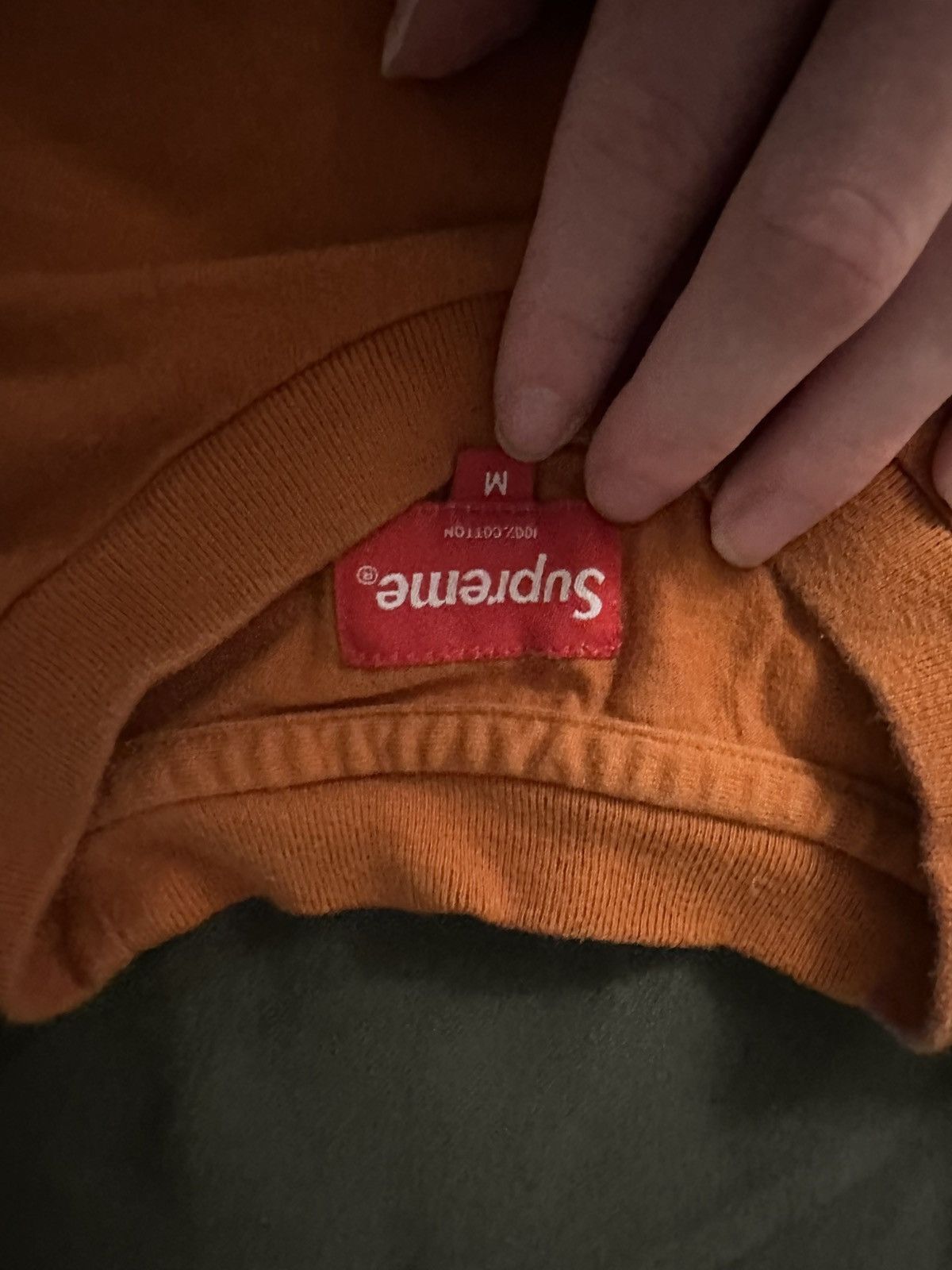 Supreme Supreme Orange Box Logo Tee Size Medium Streetwear Basic Size US M / EU 48-50 / 2 - 3 Thumbnail