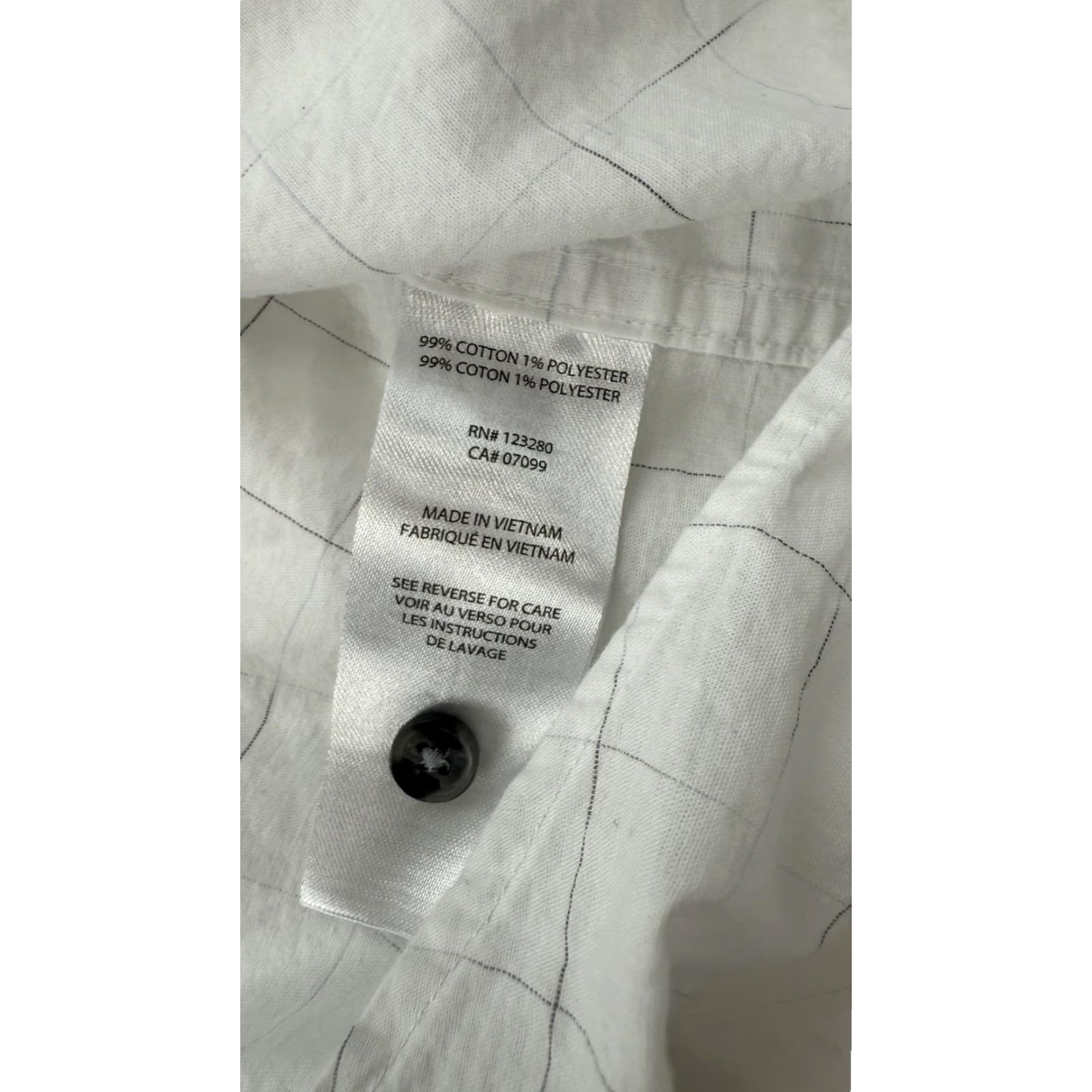 TravisMathew Travis Mathew Shirt Mens L White Gray Short Sleeve Button Up Casual Golf Size US L / EU 52-54 / 3 - 5 Thumbnail