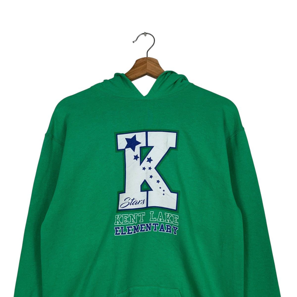 Jerzees Vintage Kent Lake Elementary Green Hoodie Size US S / EU 44-46 / 1 - 11 Thumbnail