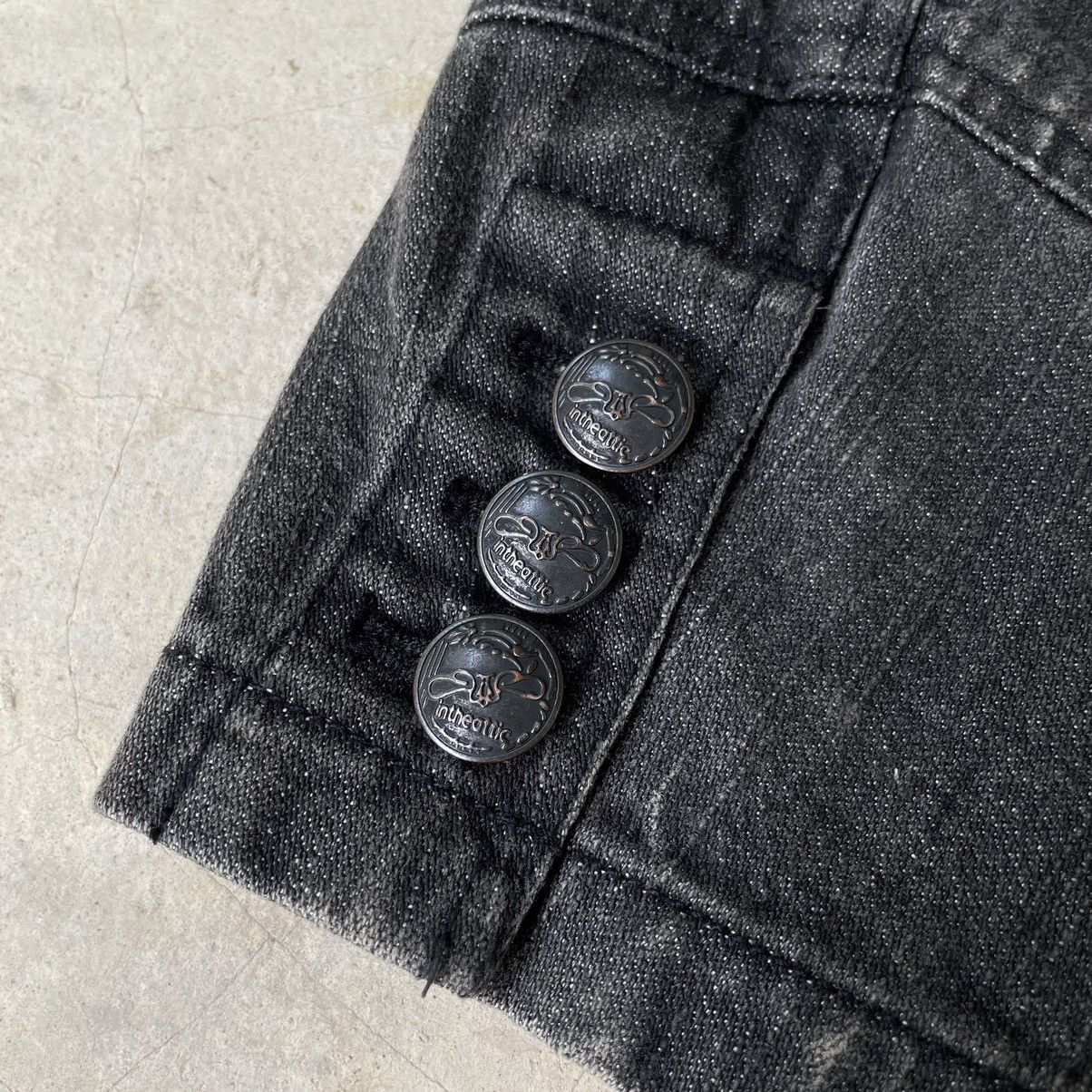 14th Addiction 🇯🇵VINTAGE IN THE ATTIC GOTHIC PUNK BLAZER DENIM COLLAR JACKET Size US S / EU 44-46 / 1 - 23 Thumbnail