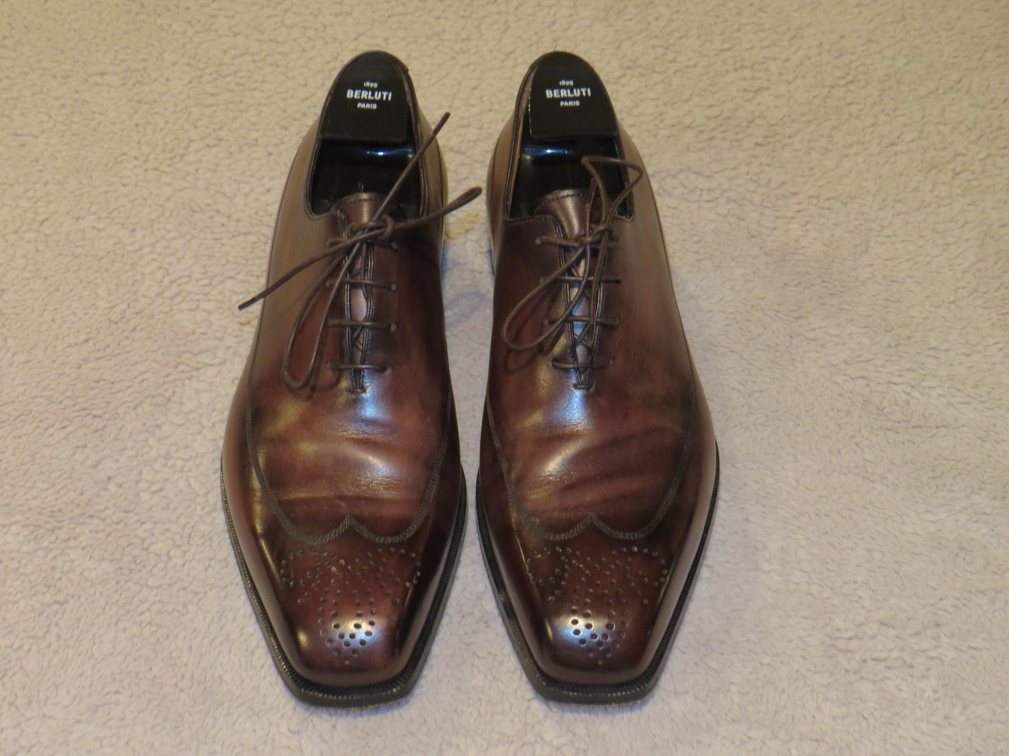 Berluti Alessandro Norwegese Norwegian Welt Wholecut Brown Leather Oxfords 8.5 Berluti Alessandro Norwegian Welt Wholecut Brown Leather  main image 2