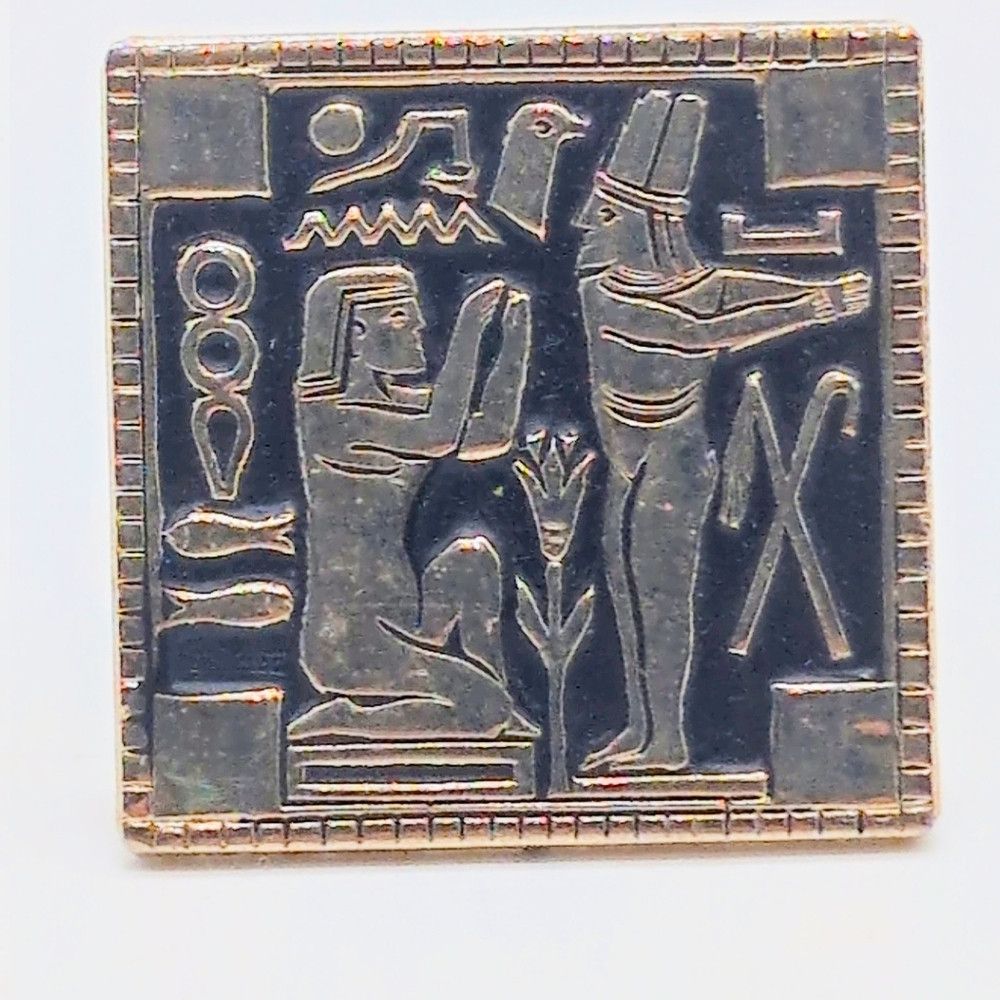 Other Vintage Square Swank Cufflinks with Egyptian Isis Osiris Size ONE SIZE - 3 Thumbnail
