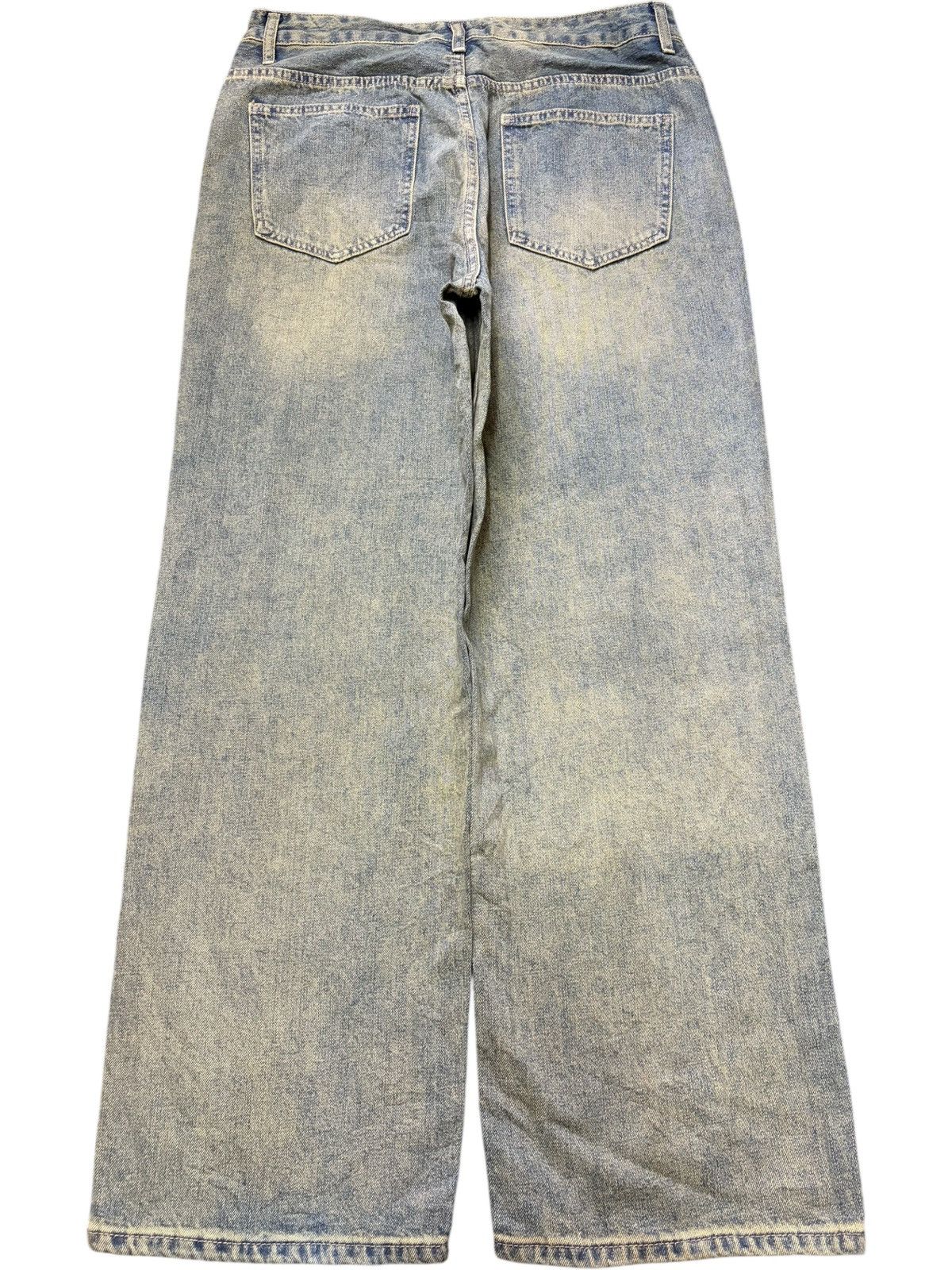 Junya Watanabe Vintage Japanese Brand Mud Wash Beaded Baggy Jeans Size 33" - 2 Thumbnail