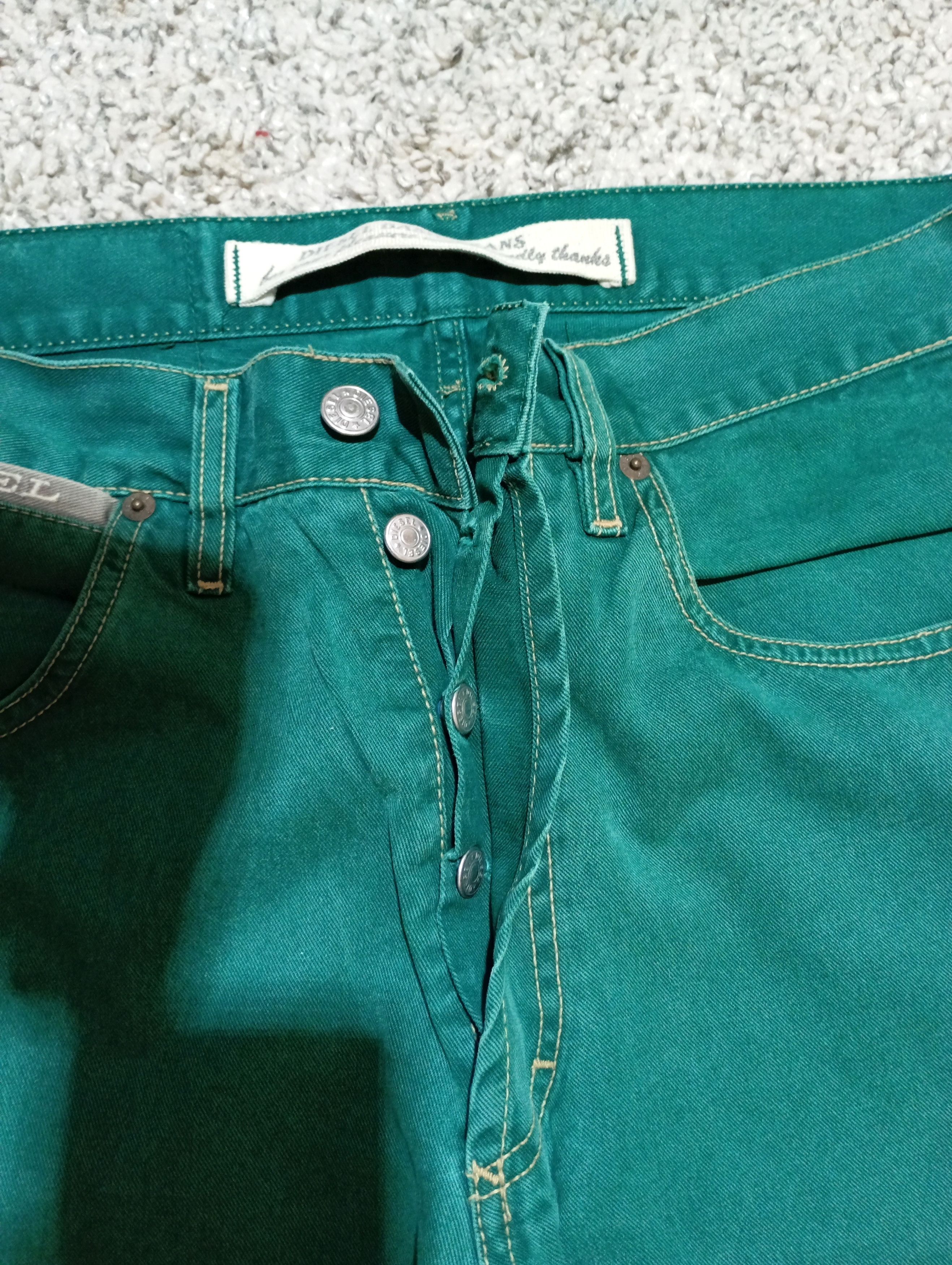 Diesel Vintage 90s Diesel Baggy Skate Denim Pant Perfect Green Hype Size US 33 - 7 Thumbnail