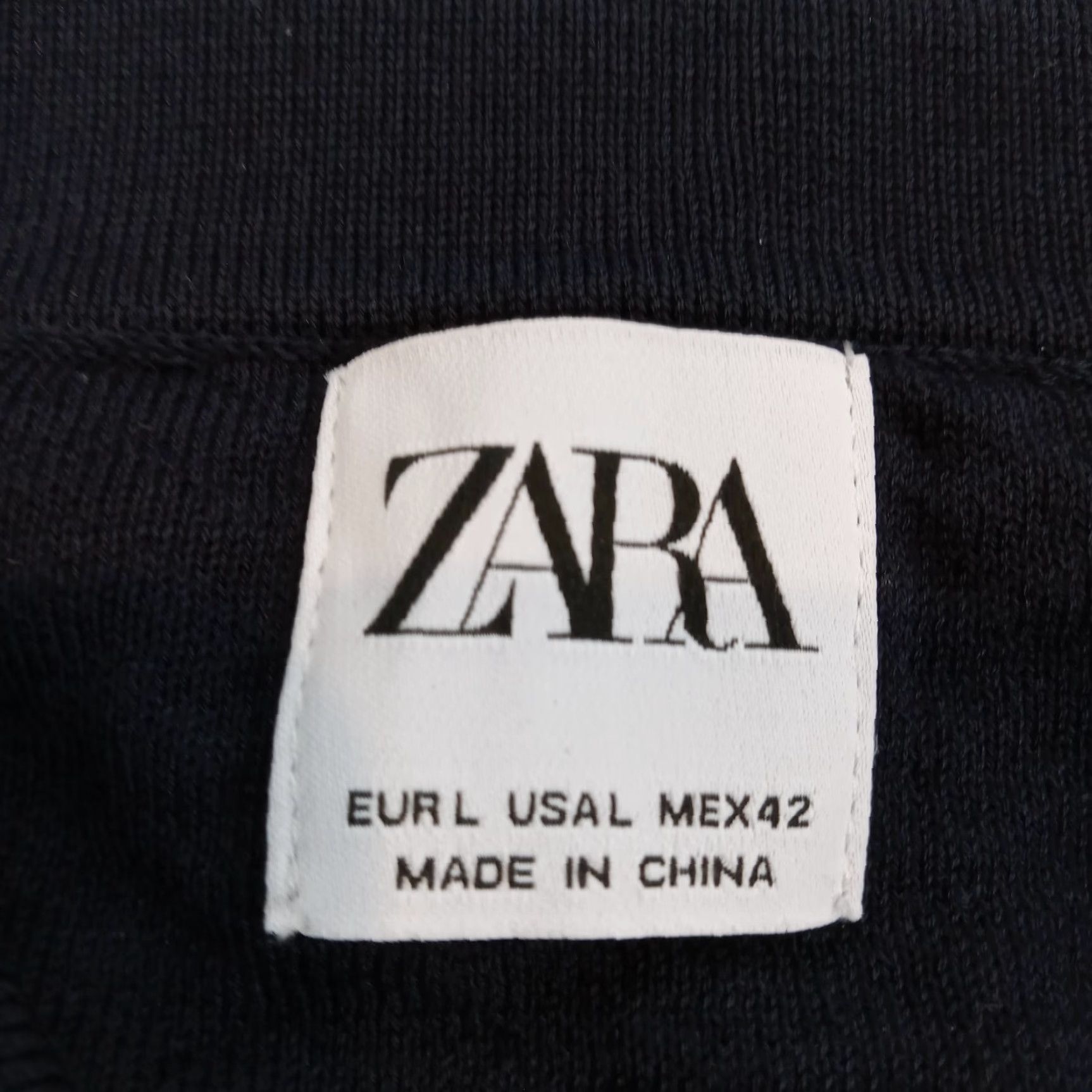 Zara Zara Women's Blue Lightweight Long Sleeve Collared Sweater L Size L / US 10 / IT 46 - 5 Thumbnail