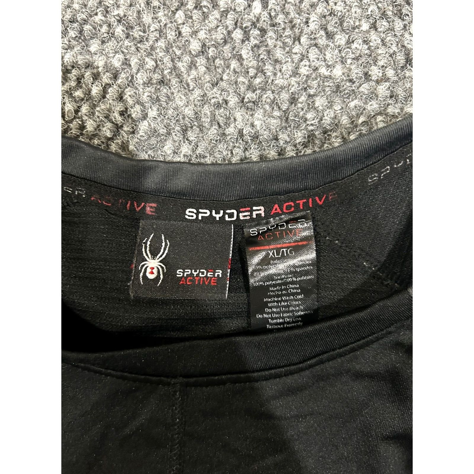 Spyder Spyder Mens XL Black Long Sleeve Shirt Activewear Compression Base Layer ProWeb Moisture Wicking Athletic Tee Shirt Sports Shirt Size US XL / EU 56 / 4 - 4 Thumbnail
