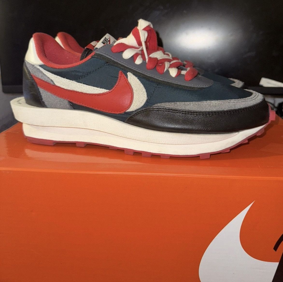 Nike × Sacai × Undercover Nike Sacai Undercover Ld Waffle Midnight Spruce size 10.5 Size US 10.5 / EU 43-44 - 3 Thumbnail