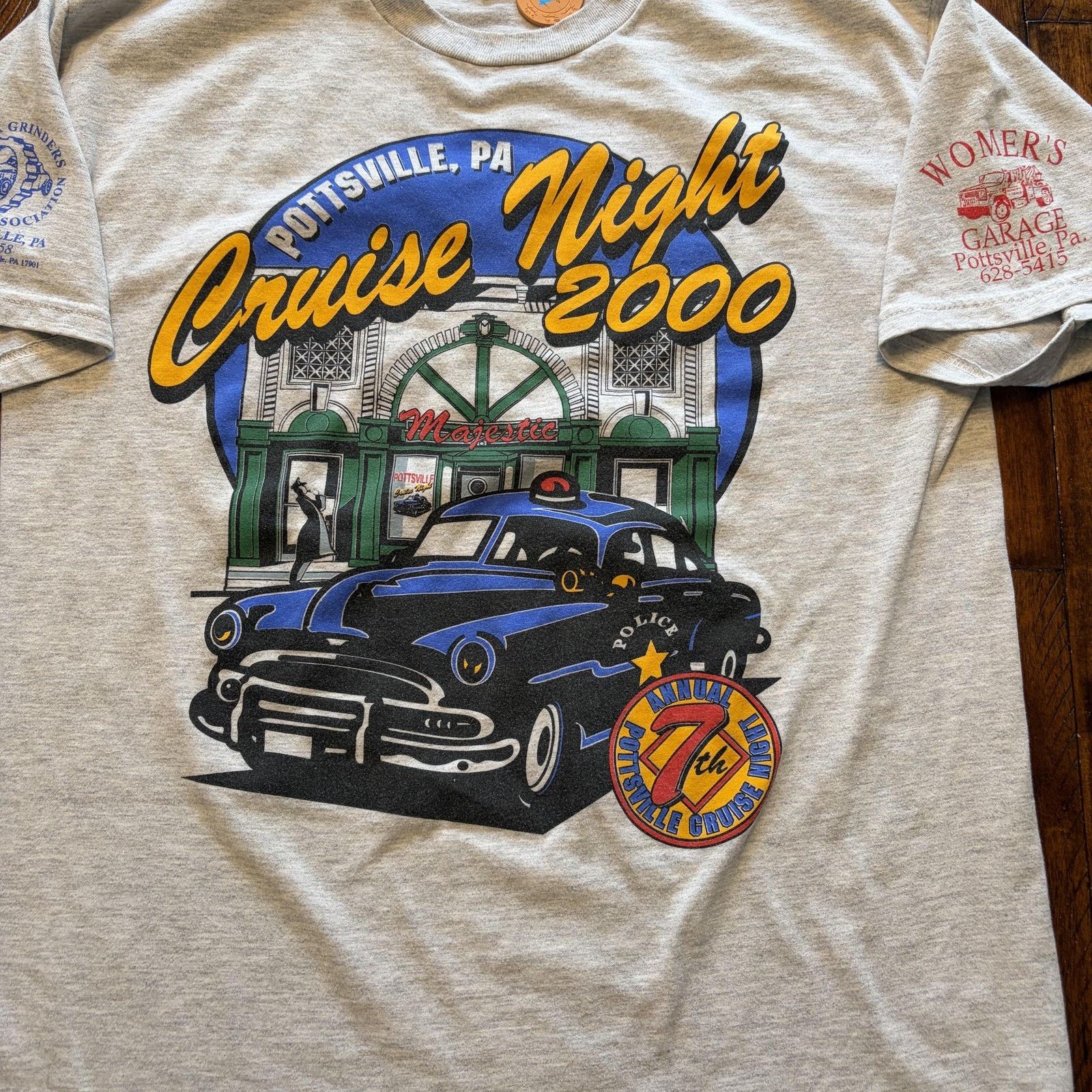 Jerzees Vtg Pottsville Cruise Night Shirt L Police Tee 2000 Jerzees Size US L / EU 52-54 / 3 - 3 Thumbnail